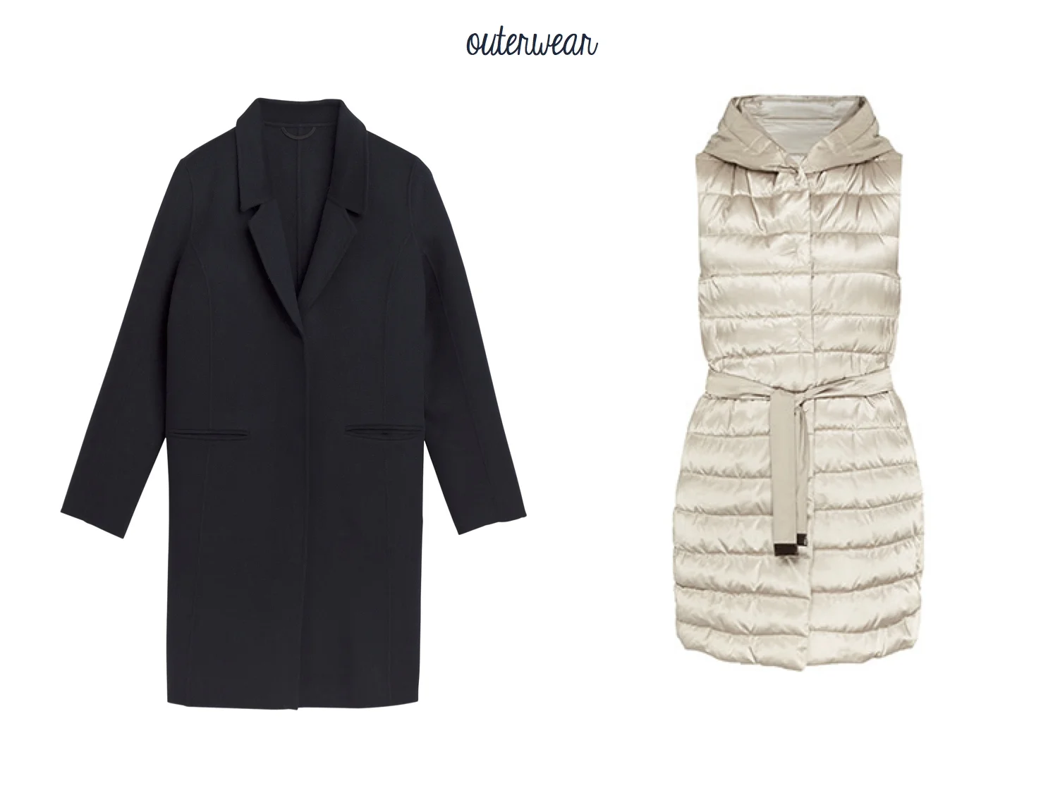 Hartford "Visual" Coat and 'S Max Mara Gileta Reversible Quilted Vest