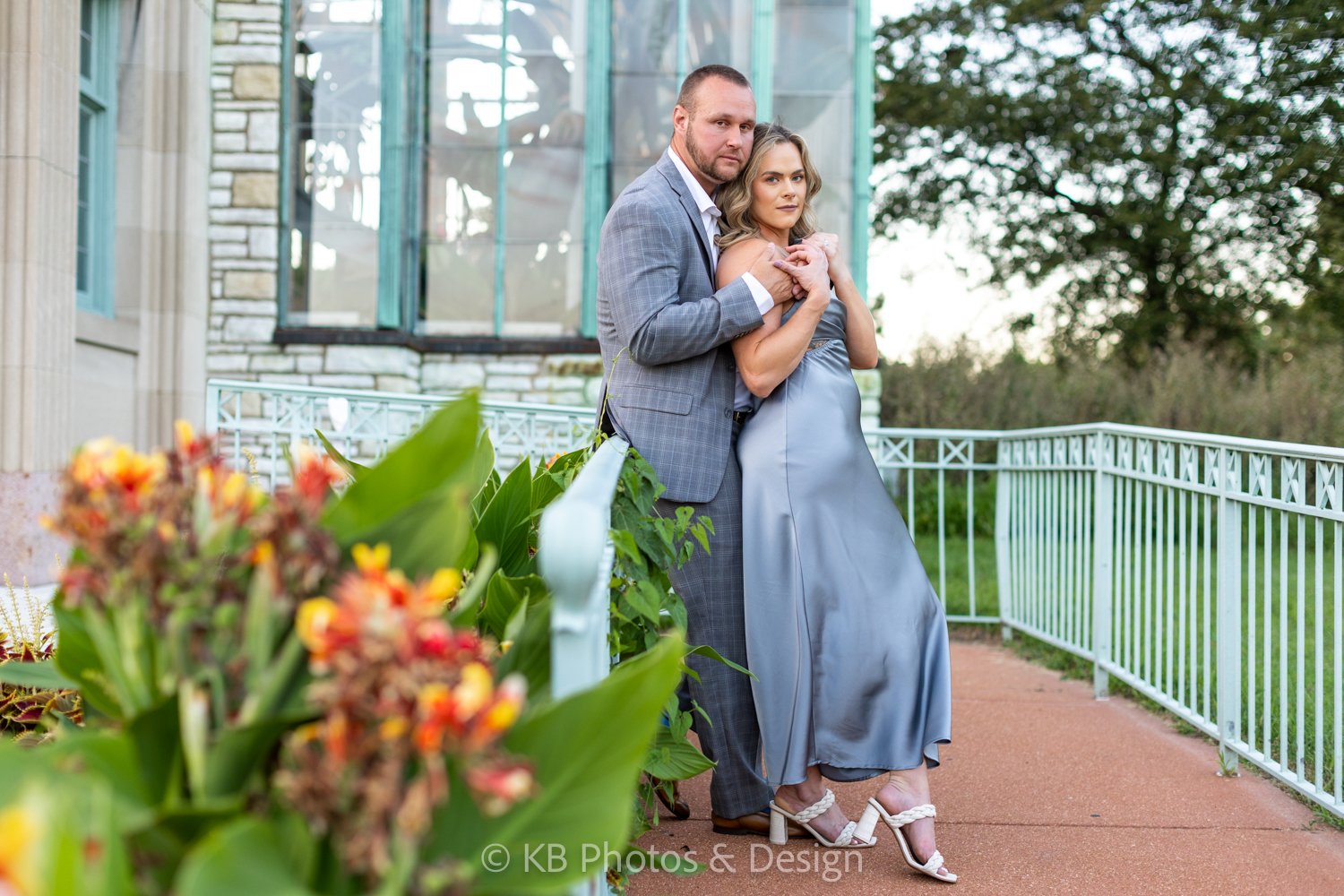 Taylor Drew engagement photography at St Louis Missouri STL Jewel Box in Forest Park with best engagement wedding photographer KB Photos and Design of St. Louis Chesterfield Missouri