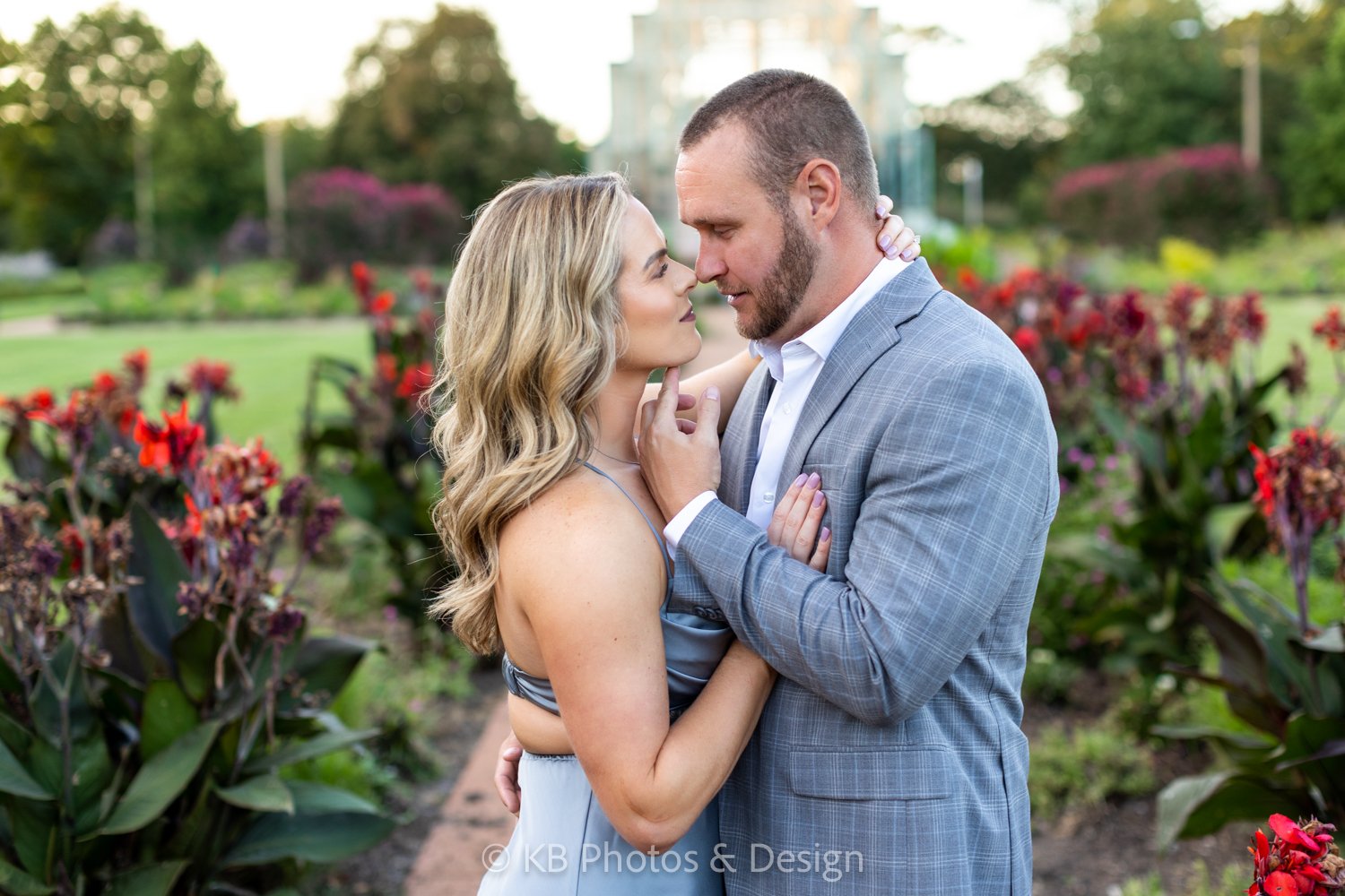 Taylor Drew engagement photography at St Louis Missouri STL Jewel Box in Forest Park with best engagement wedding photographer KB Photos and Design of St. Louis Chesterfield Missouri