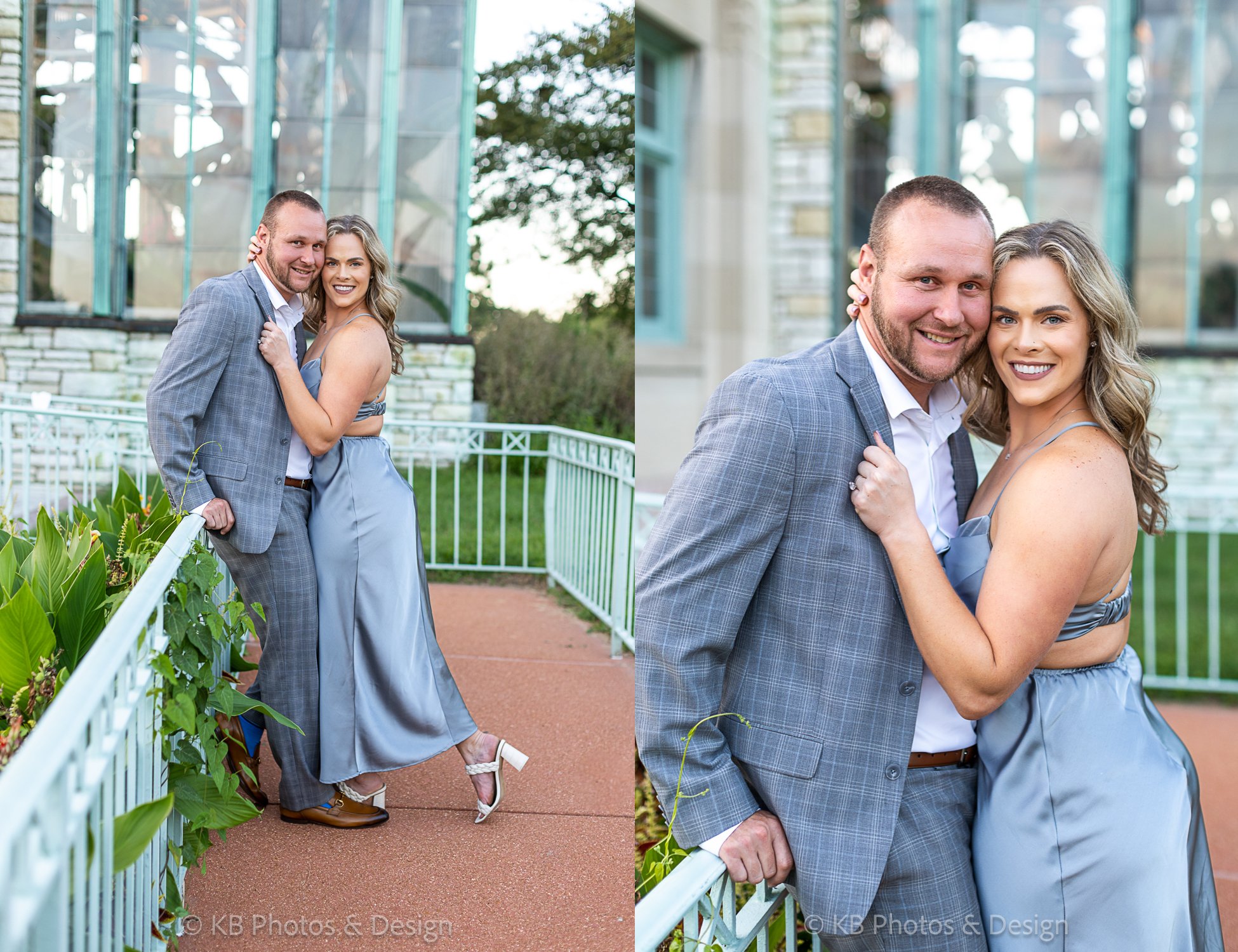 Taylor Drew engagement photography at St Louis Missouri STL Jewel Box in Forest Park with best engagement wedding photographer KB Photos and Design of St. Louis Chesterfield Missouri