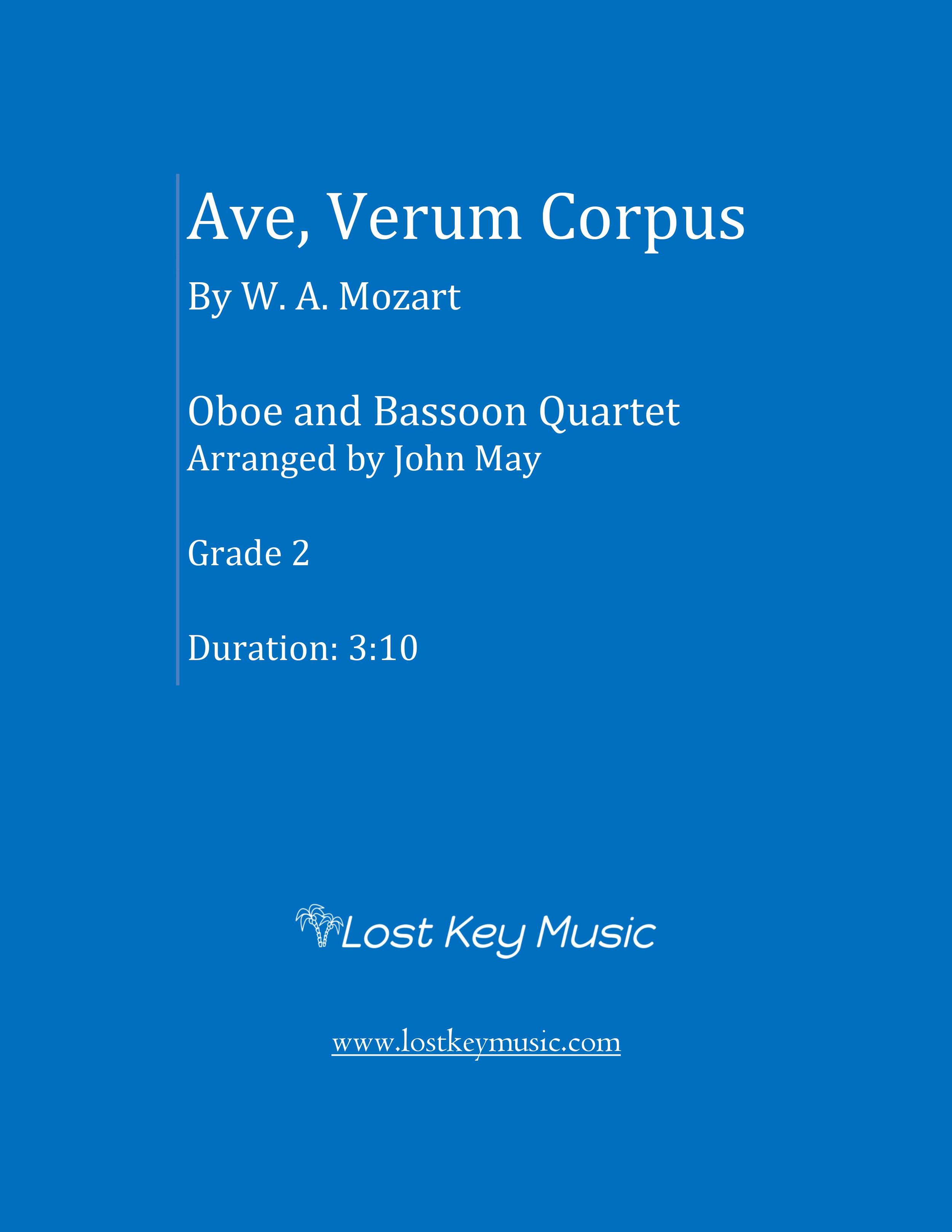 Ave Verum Corpus-Oboe and Bassoon Quartet (Digital Download)