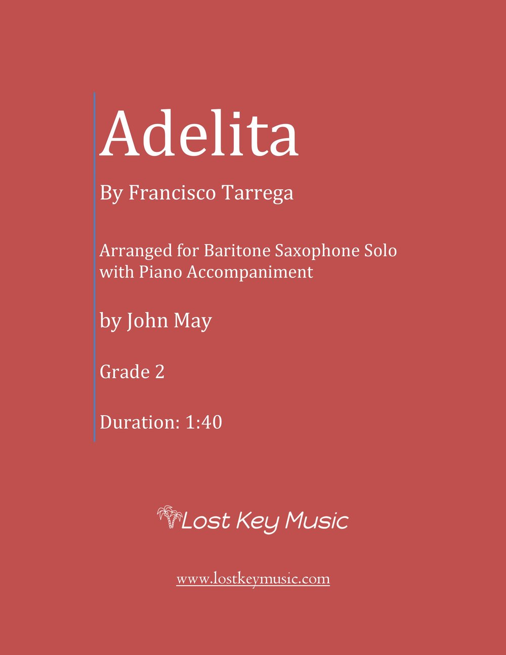 Adelita-Baritone Saxophone with Piano Accompaniment (Digital Download)