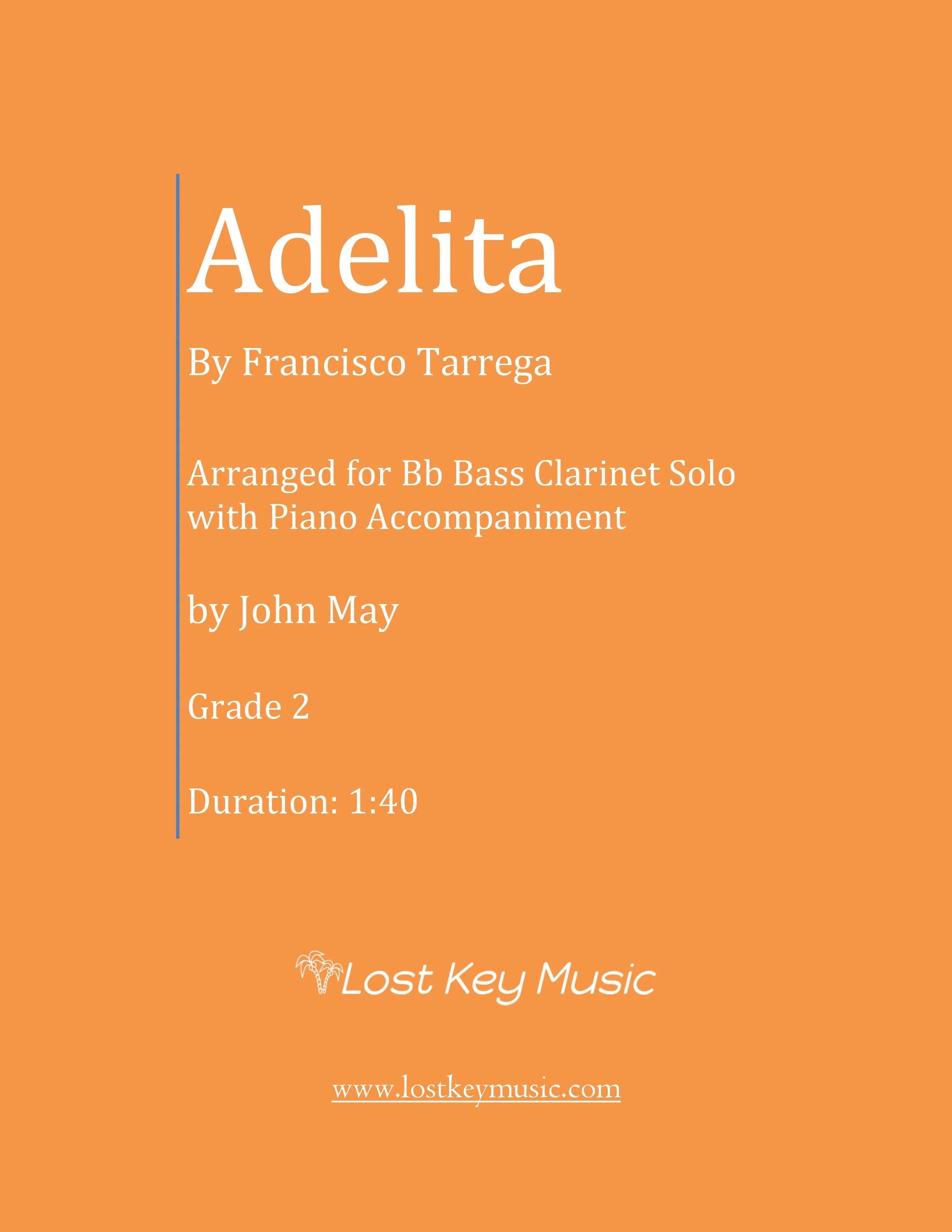Adelita-Bb Bass Clarinet Solo with Piano Accompaniment (Digital Download)