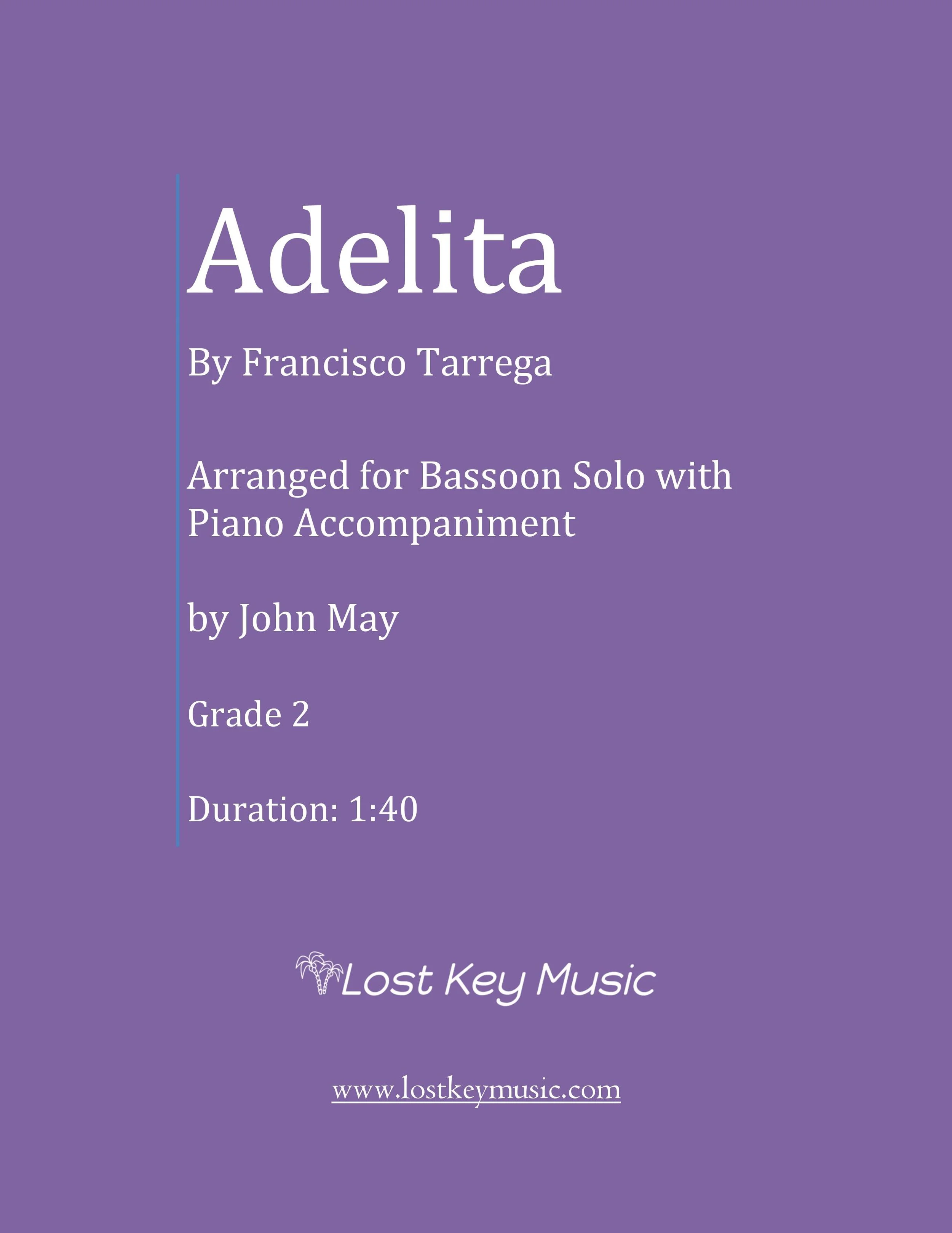 Adelita-Bassoon Solo with Piano Accompaniment (Digital Download)