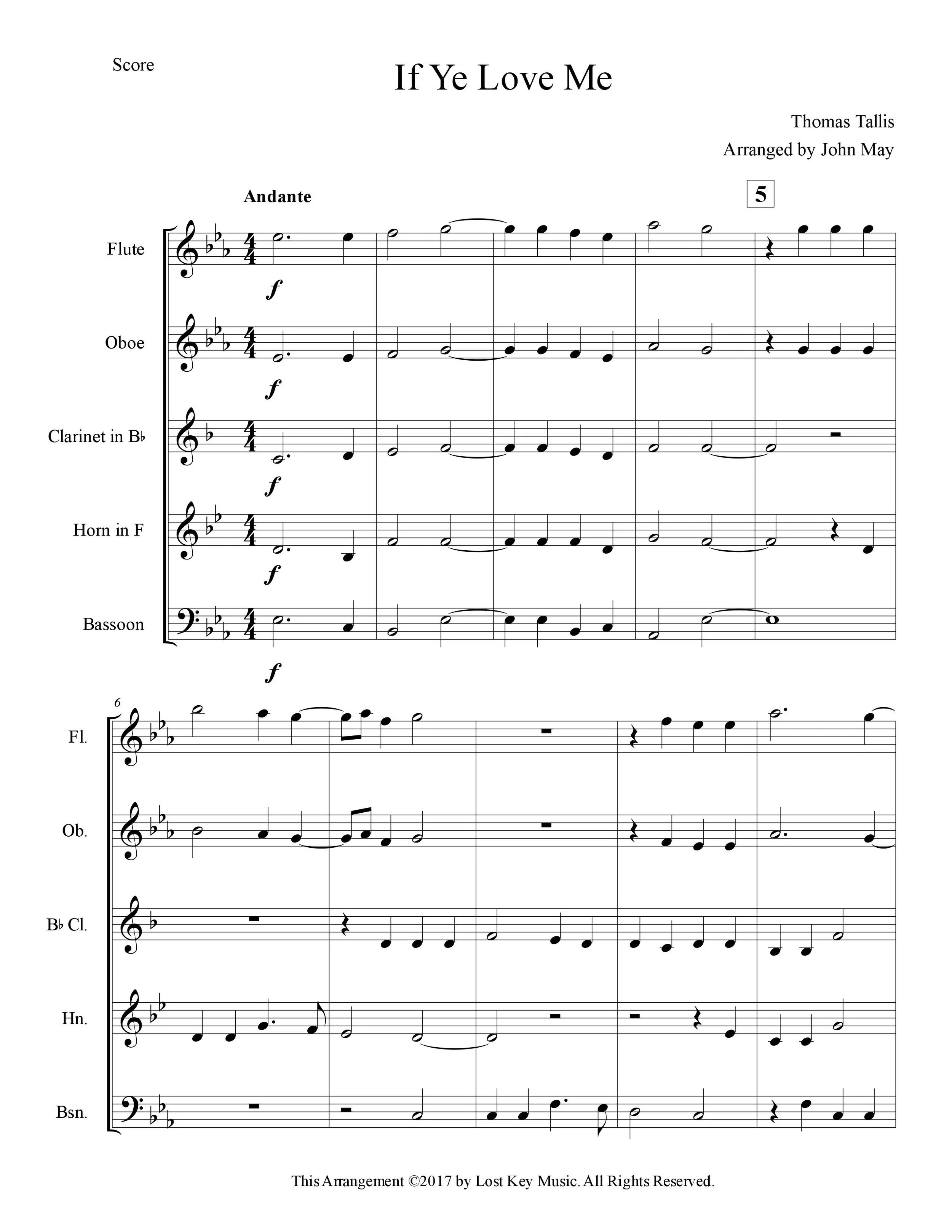 If Ye Love Me-Woodwind Quintet-Score Sample.jpg