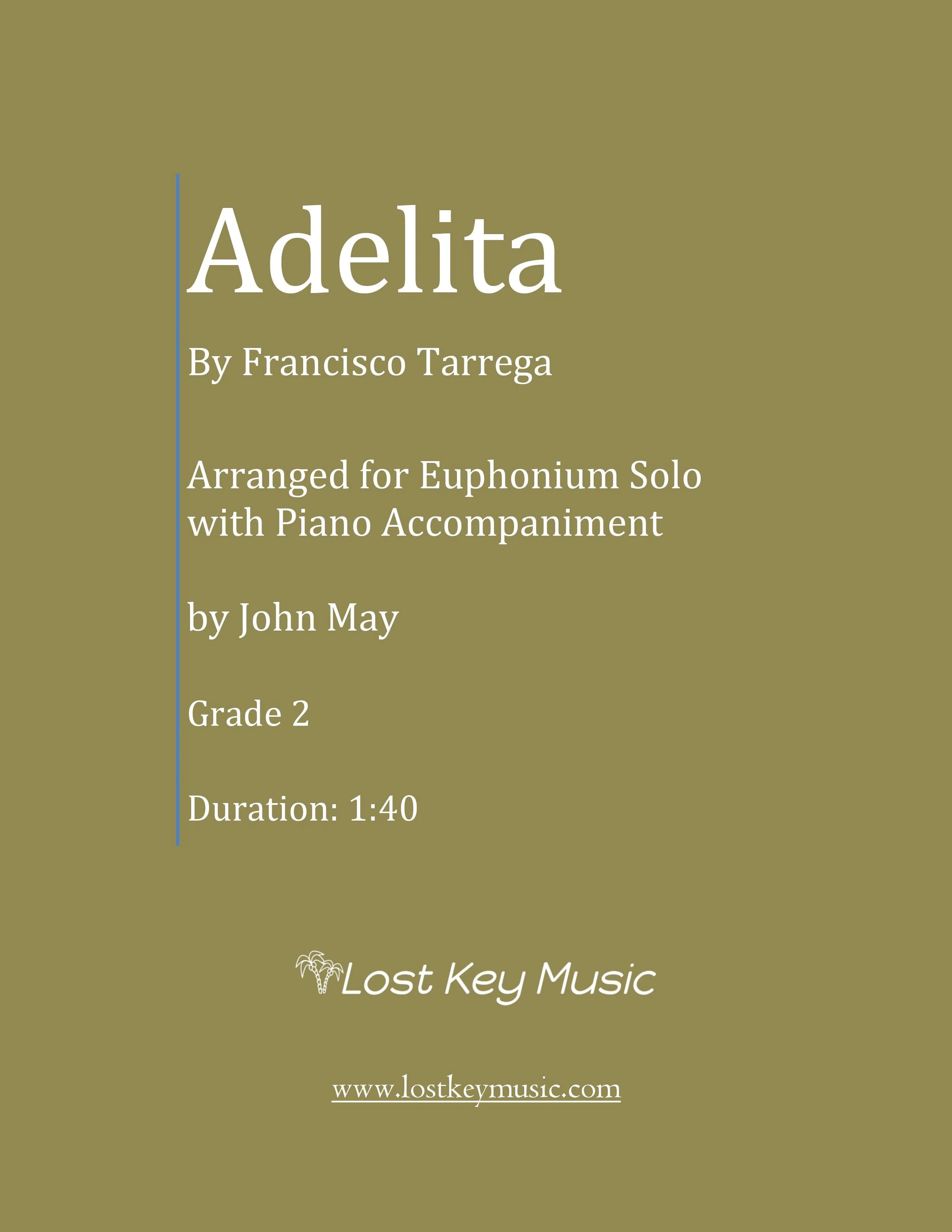 Adelita-Euphonium Solo with Piano Accompaniment (Digital Download)