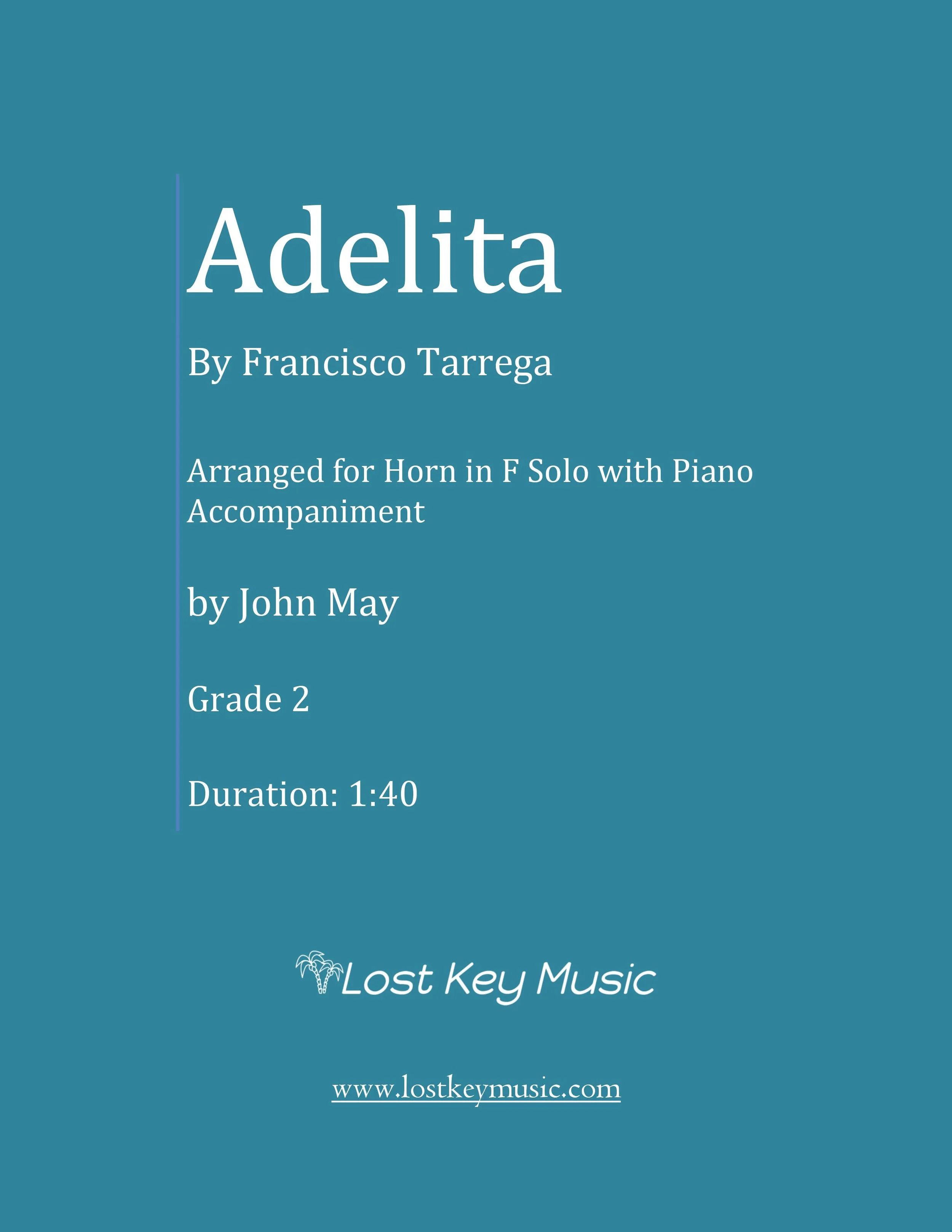 Adelita-Horn in F Solo with Piano Accompaniment (Digital Download)