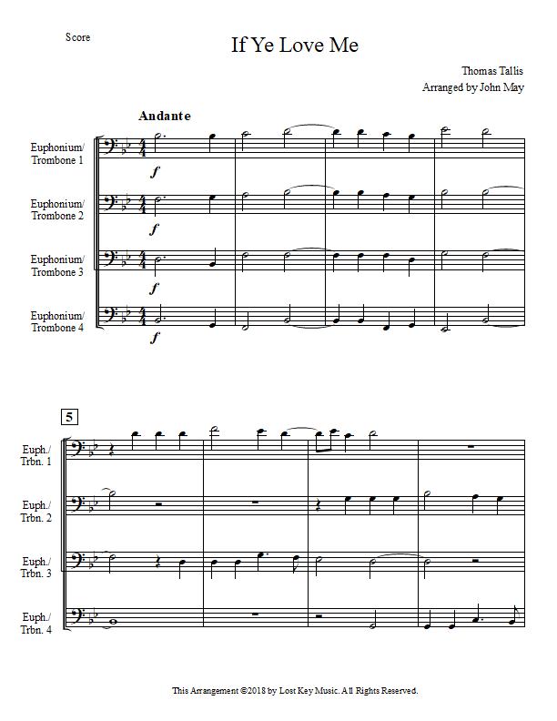 If Ye Love Me-Four Euphoniums or Trombones-Score Sample.jpg