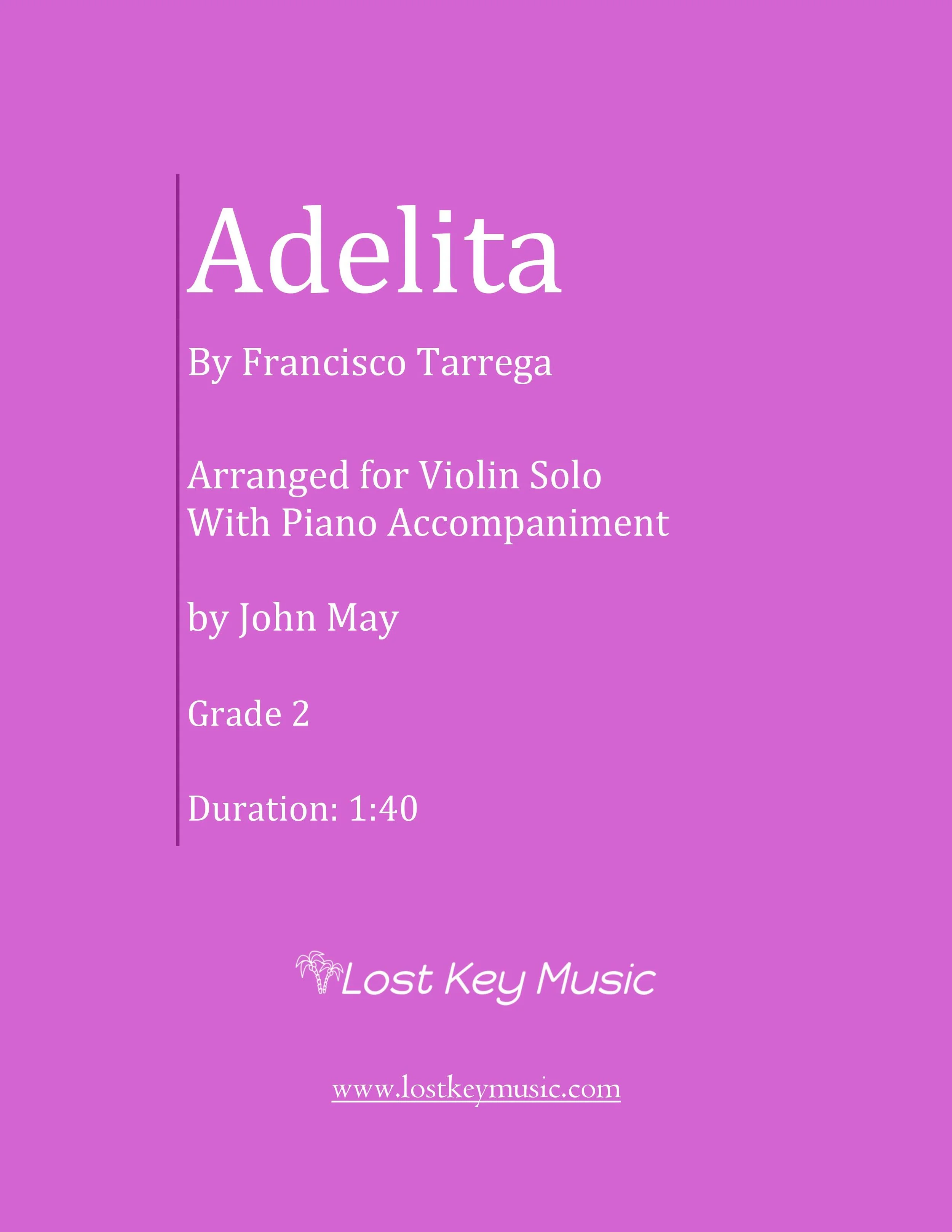 Adelita-Violin Solo with Piano Accompaniment (Digital Download)