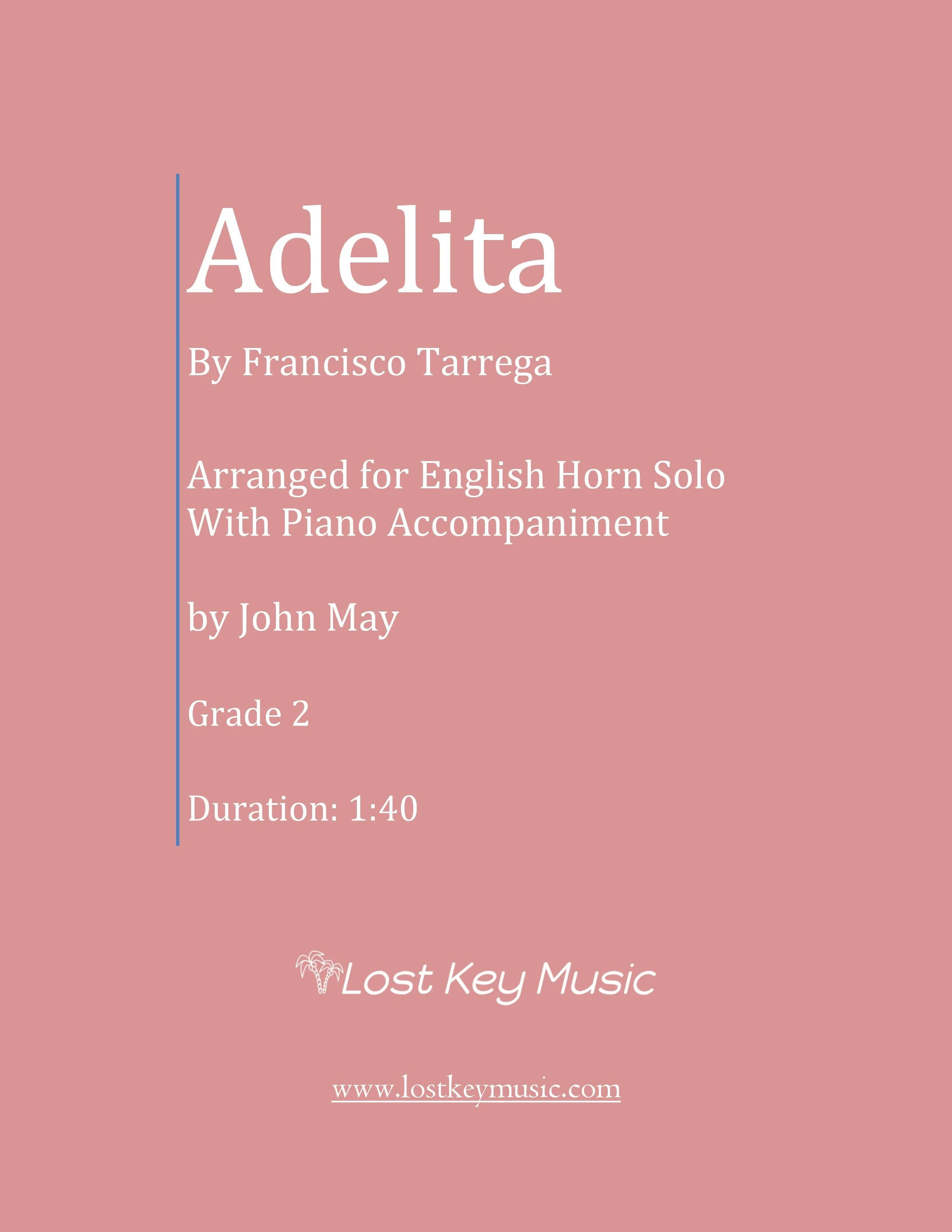 Adelita-English Horn Solo With Piano Accompaniment (Digital Download)