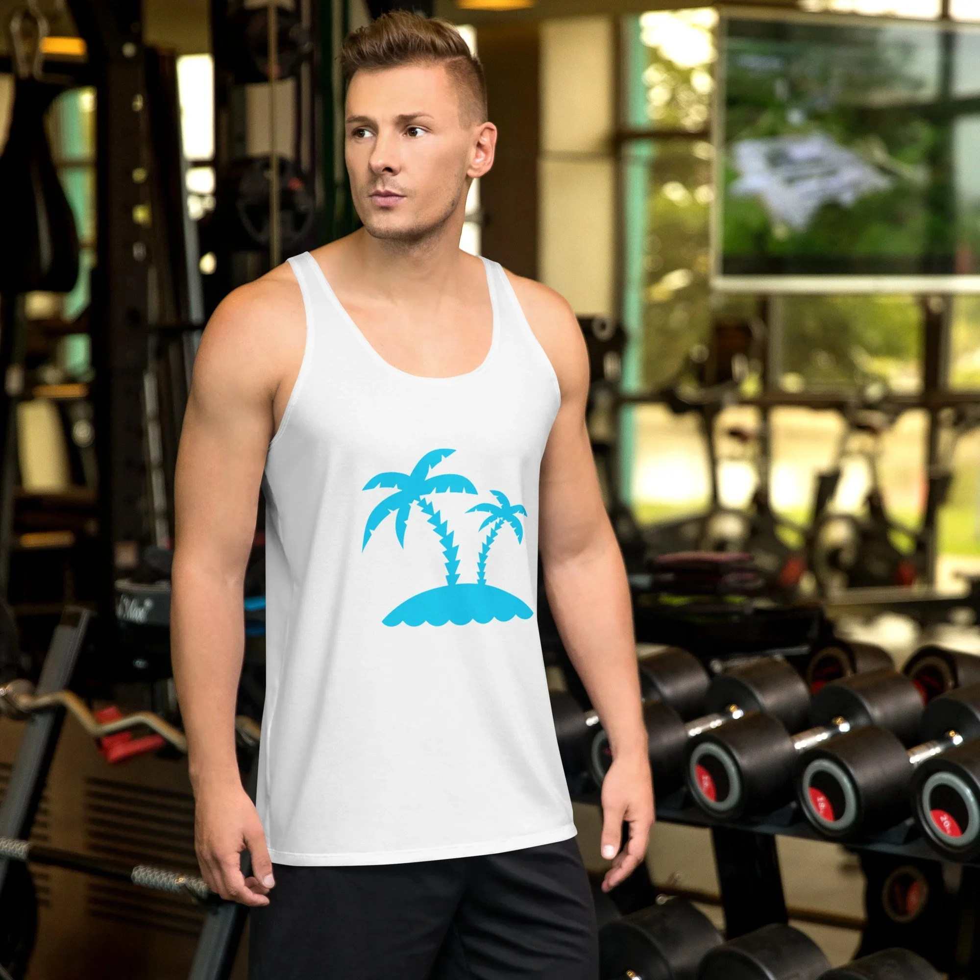 Tropical Island Unisex Tank Top.webp