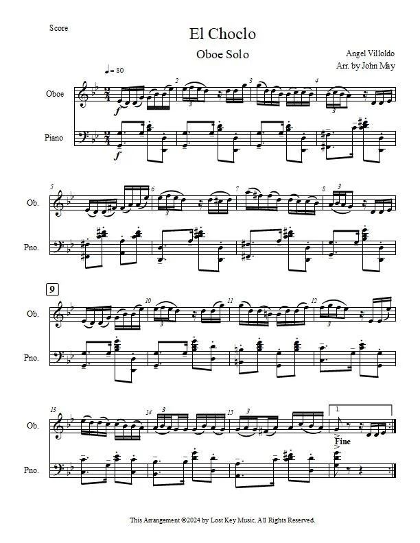 El Choclo-Oboe Solo-Score Sample.jpg