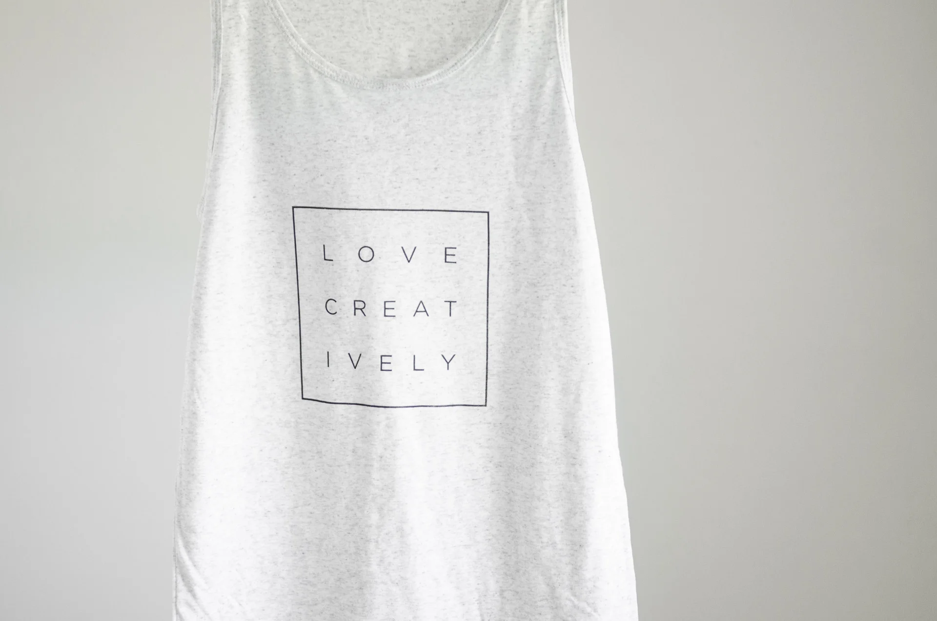 Love Creativley Tank - Heather White