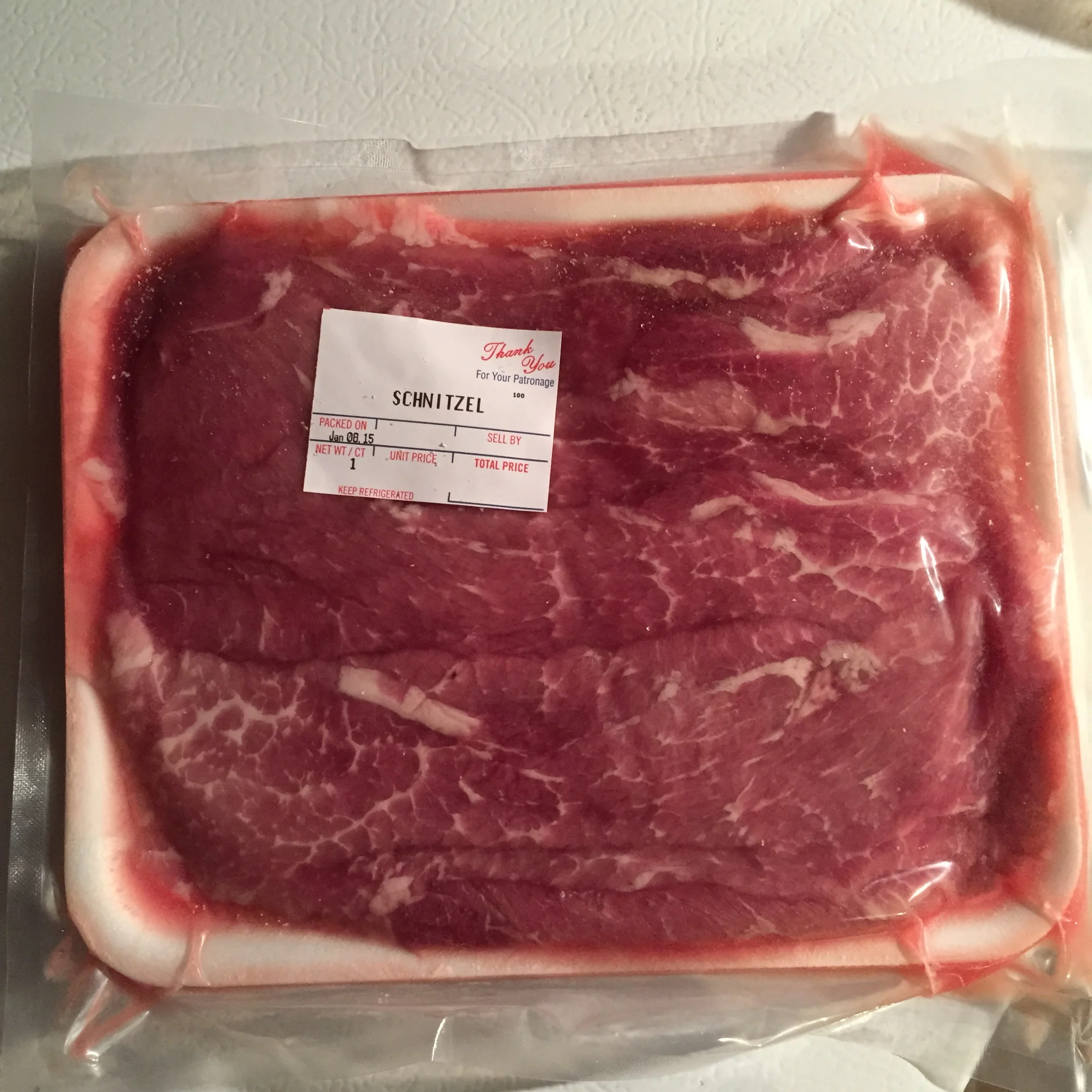 SOLD OUT- Schnitzel meat - $6.50/lb comes in one pound packages