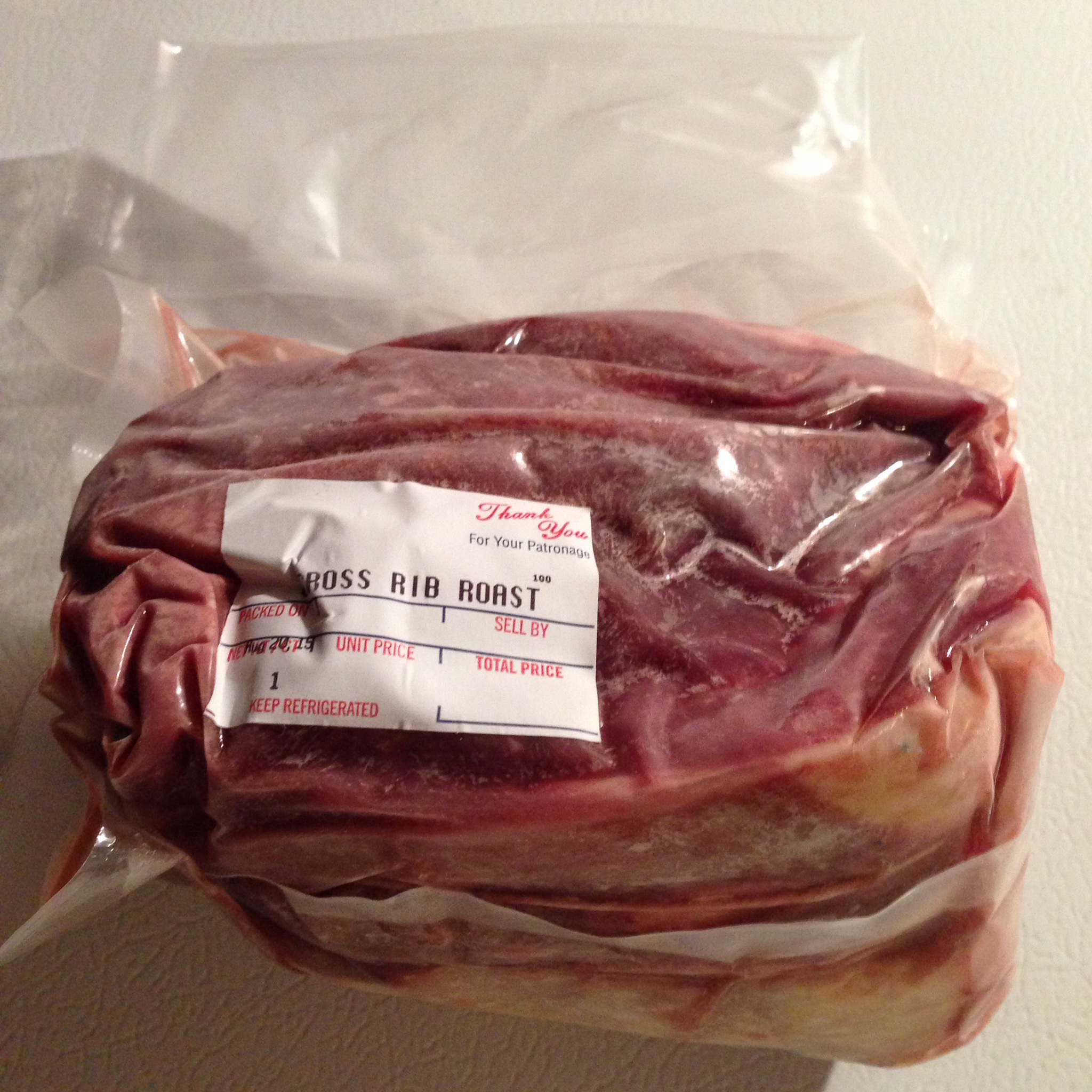 SOLD OUT- Cross rib roast -$8.50/lb about 3-4 lbs each