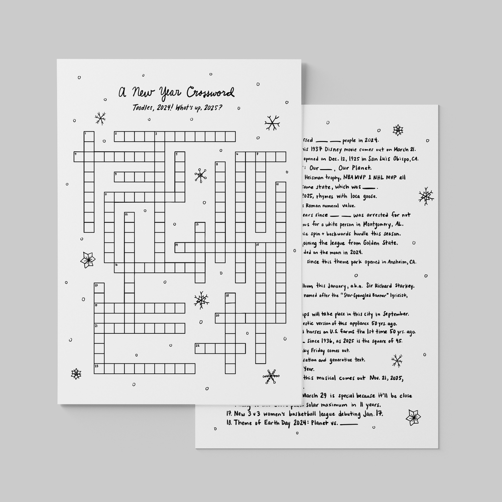 a new year crossword — emma sidoriak