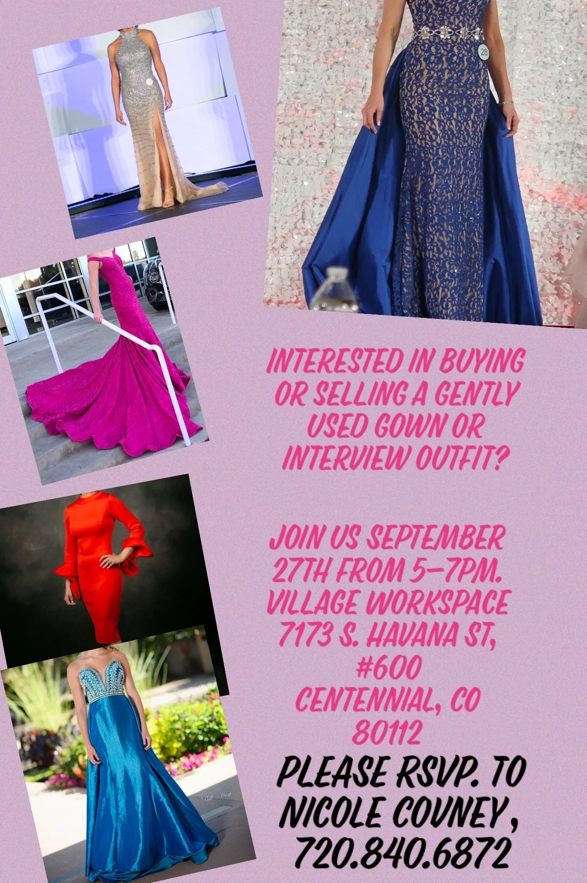 Evening Gown Swap and Sale