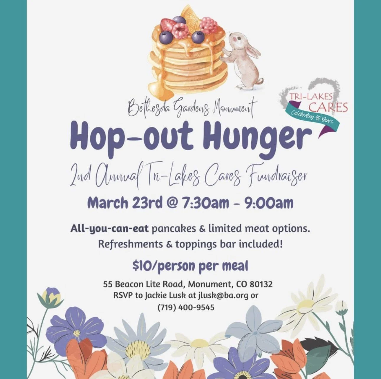 Join Mrs. Tri-Lakes Hop Out Hunger