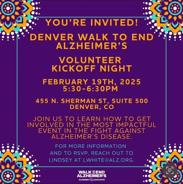 Join Mrs. Aurora at Denver Walk to End Alzheimers