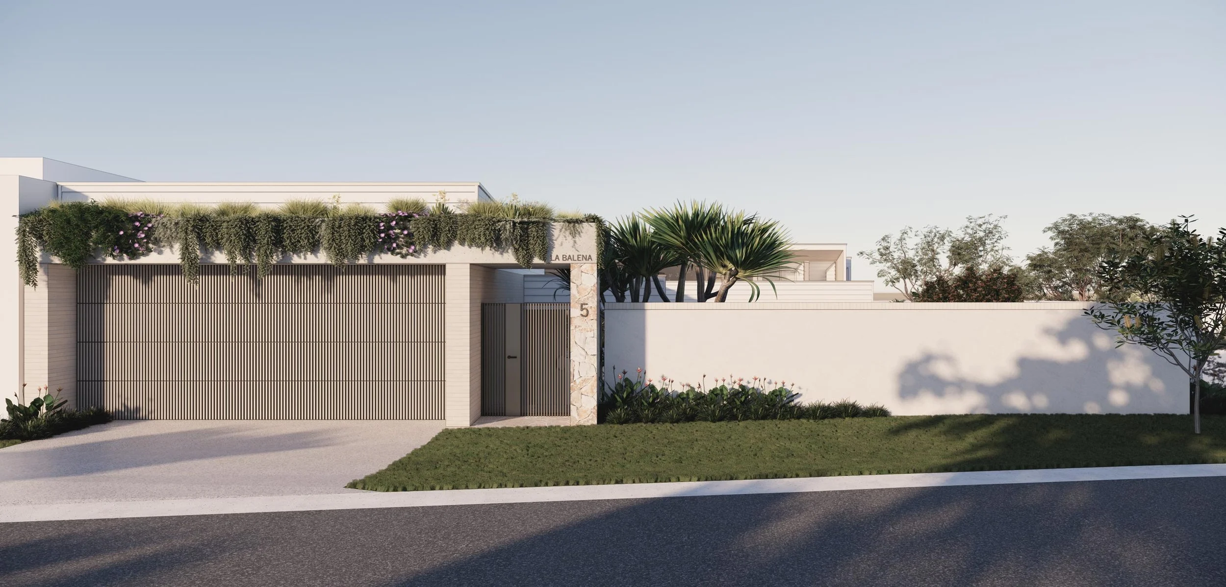 street view of house with planter over the garage