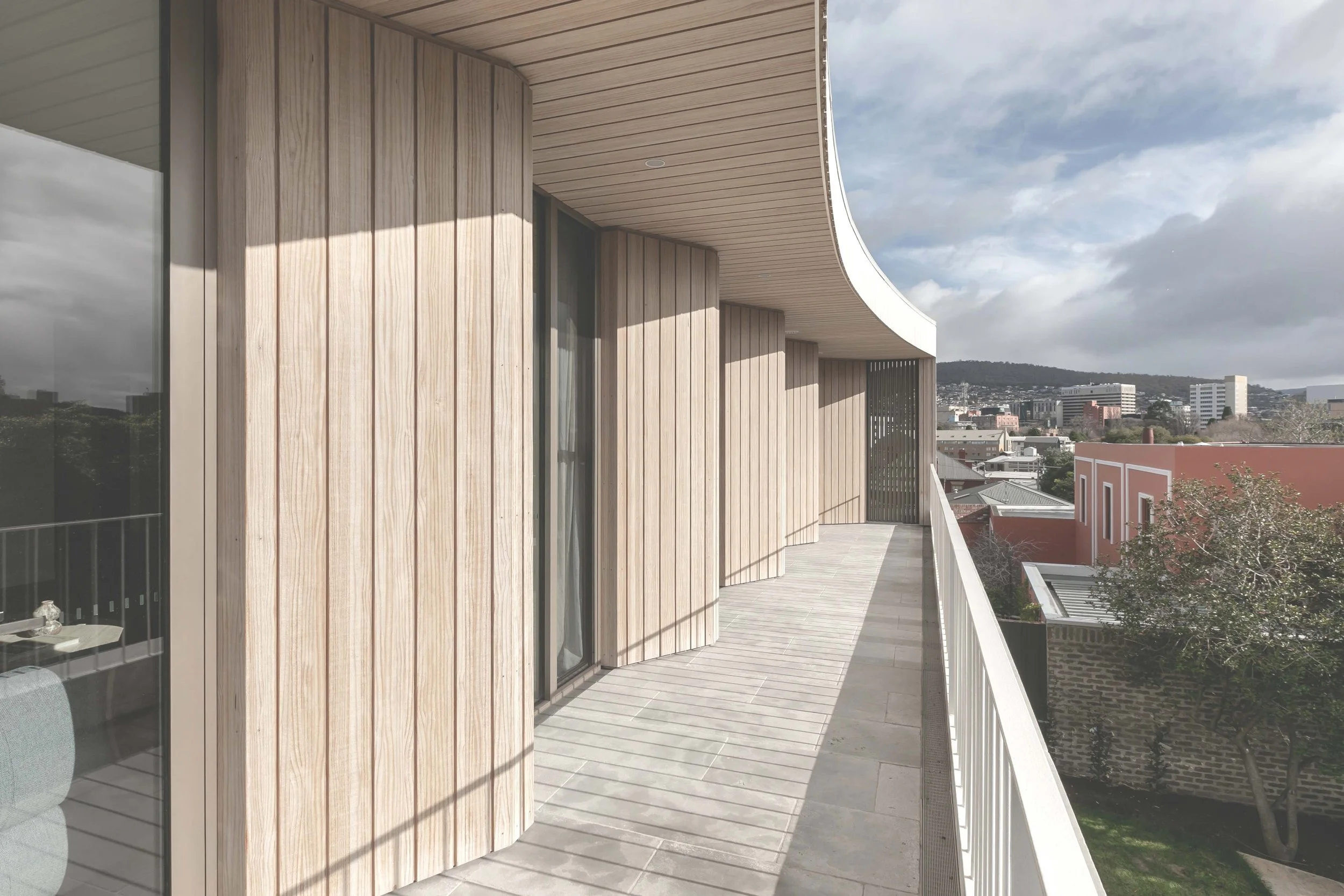 timber clad house verandah