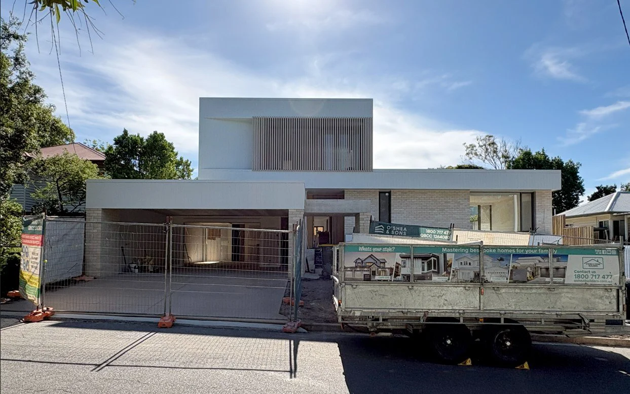 street view 2 level house with batten screen