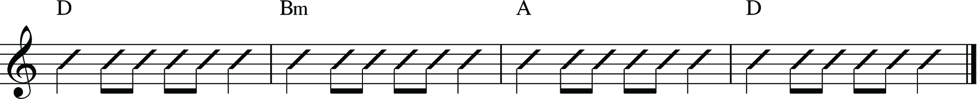 Here are the resulting chords if you place a capo at the second fret and play the original chord shapes: C | Am | G | C. 