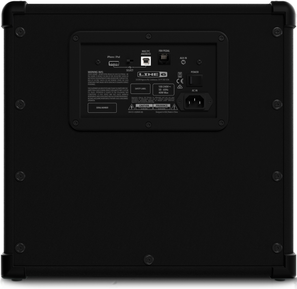 Rear of amp.