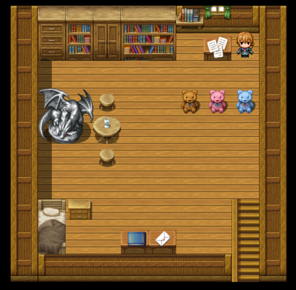 Bedroom in early prototype