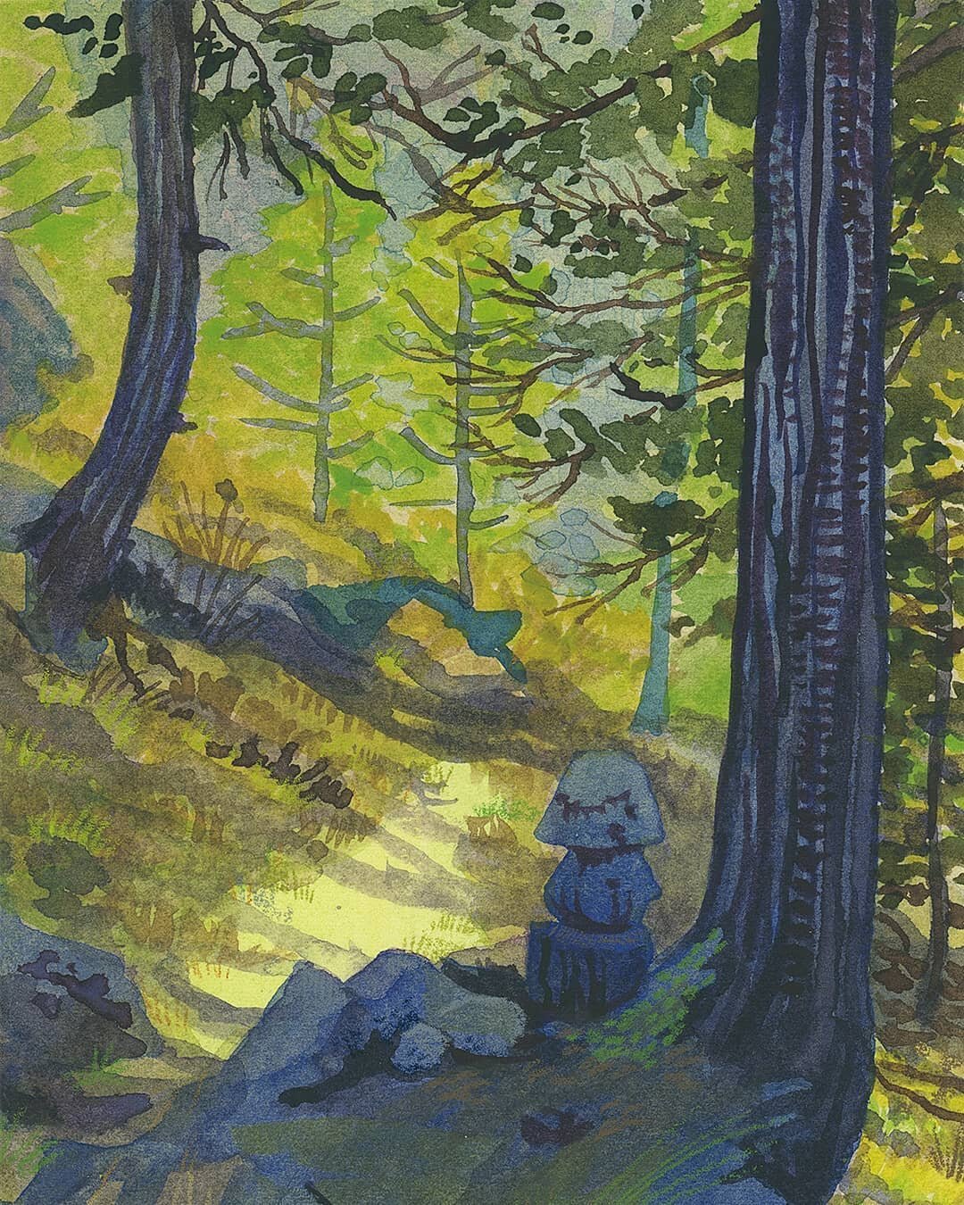 Hike through Randa.

This one is based on a photo I took a couple years ago when going on a hike in Switzerland. It was on the way to the longest pedestrian suspension bridge in the country, and a great experience.

I painted this using watercolors m