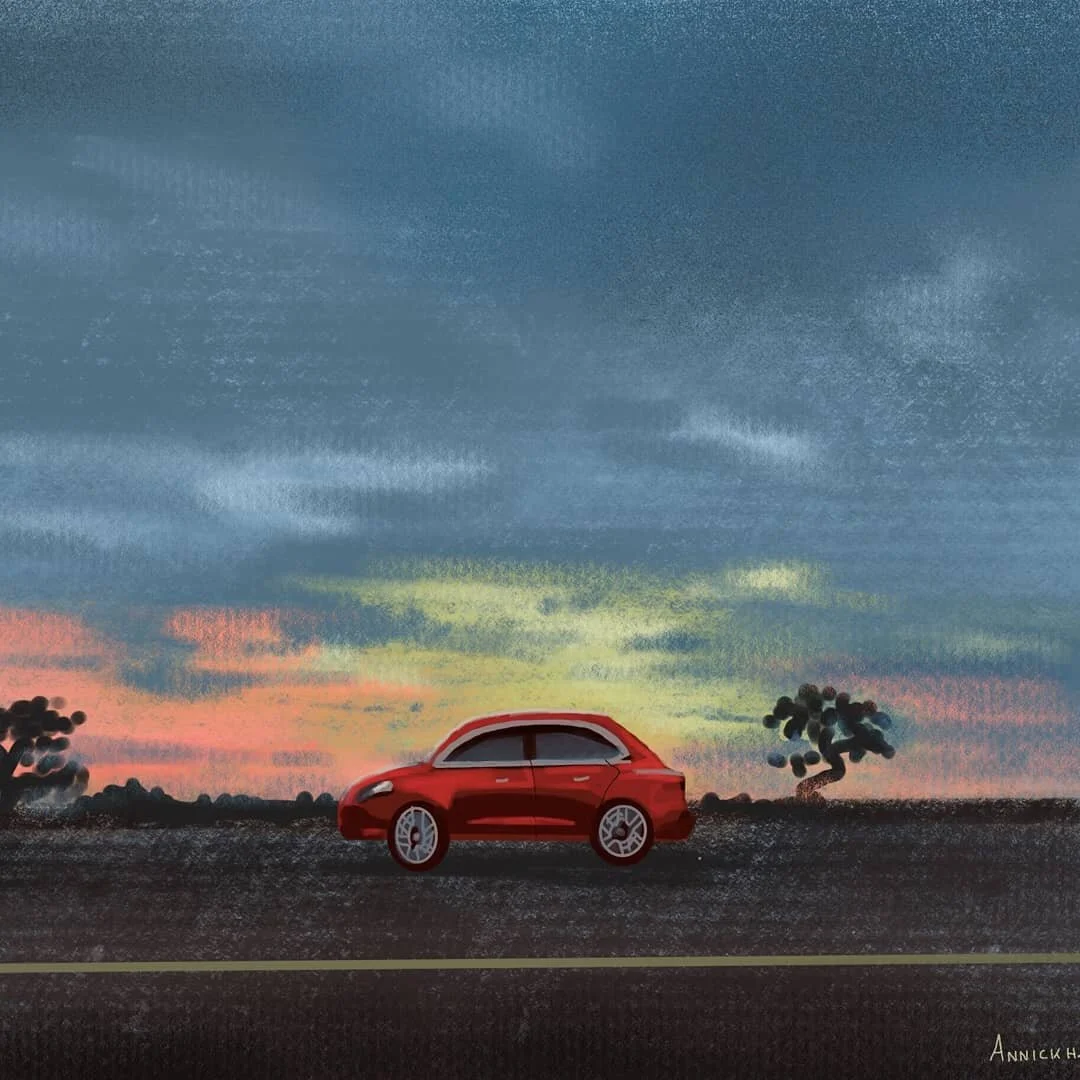 15-Travel
I happened to live for an extended weekend trip on the same day as this prompt. How timely!

#procreate #artober2020 #art #drawing #sketch #artober #travel #car #sunset