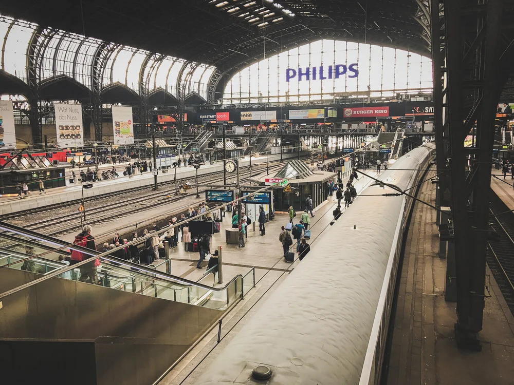  The Hamburg central rail station—sponsored by Philips?! 