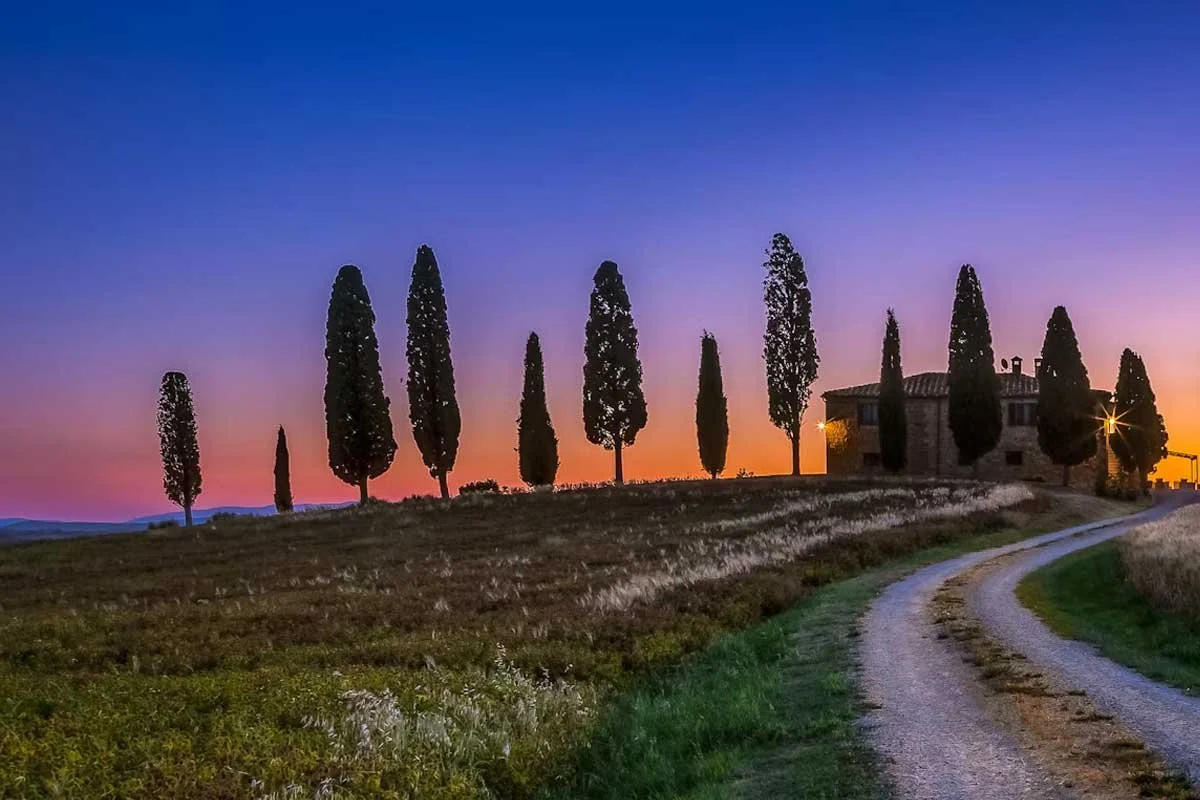 Sunset in Val d'Orcia