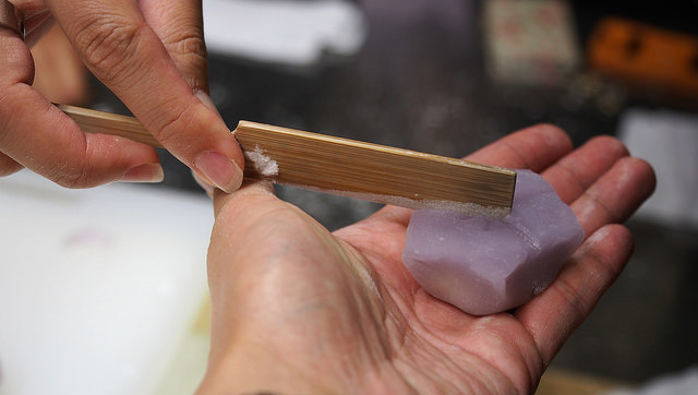 Tools used to make wagashi are quite simple in design, however the wagashi artisan uses them to create brilliant works of art. ©TOKI