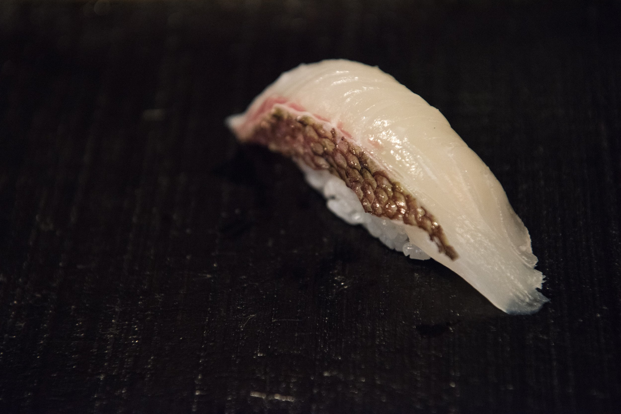 Sushi from a counter sushi restaurant (versus a conveyer belt sushi restaurant), a higher end style sushi restaurant. ©TOKI