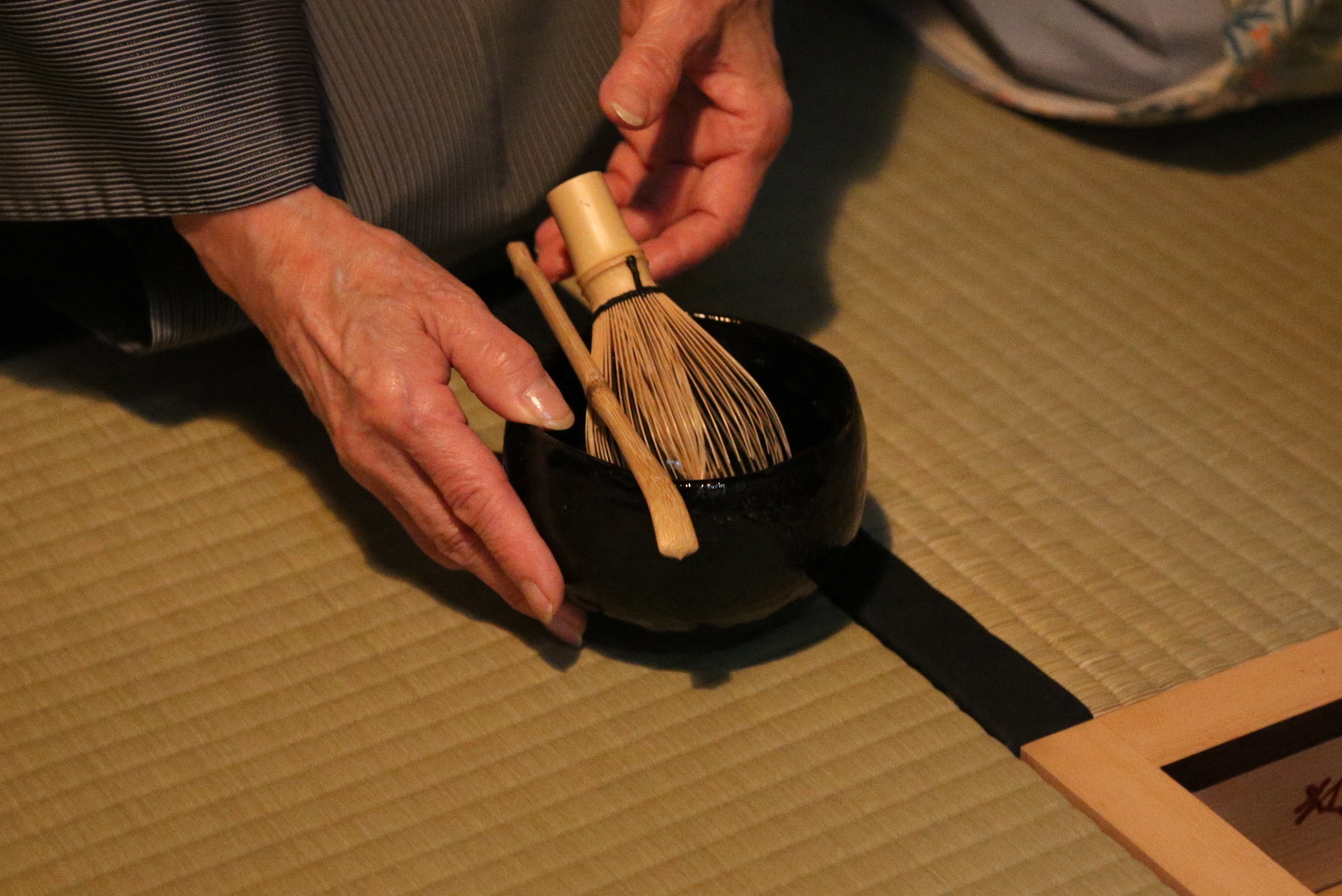 Matcha being prepared in a tea ceremony. © TOKI