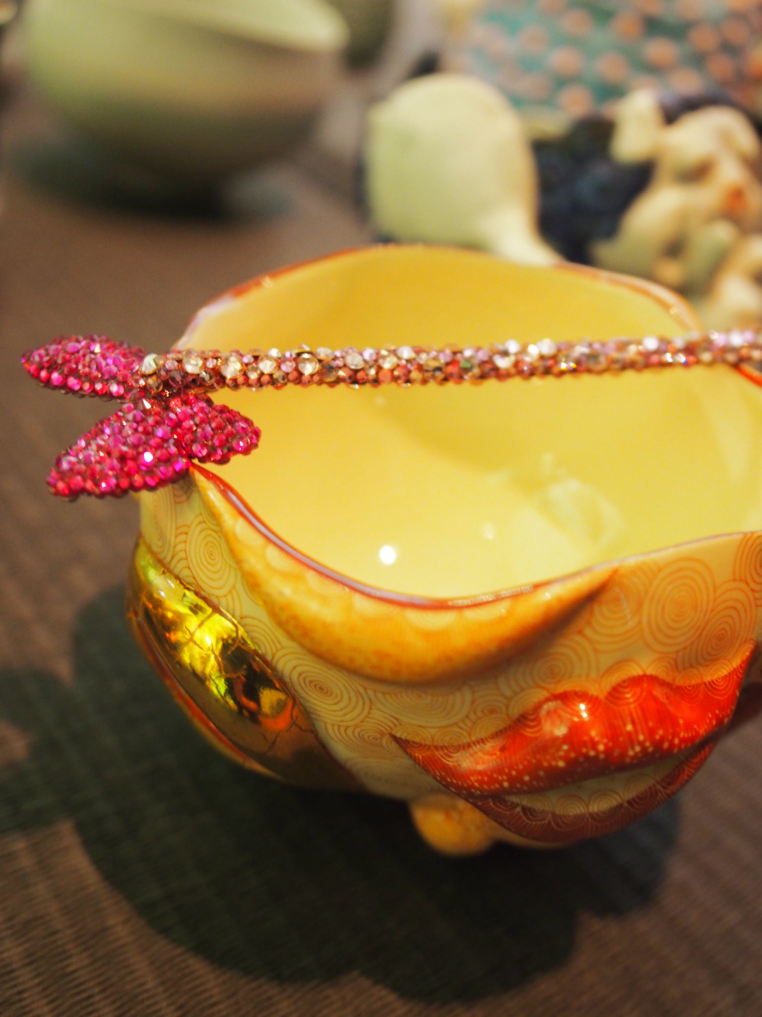 Unique tea ceremony at T-Lotus, where tea bowls are works of art.