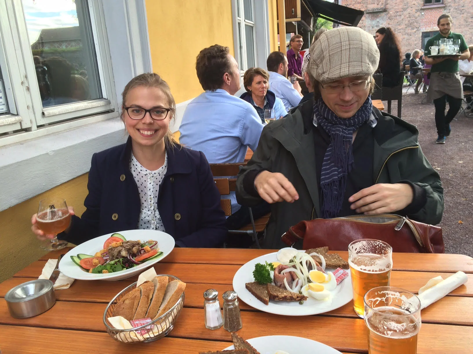 Post race beers and food!