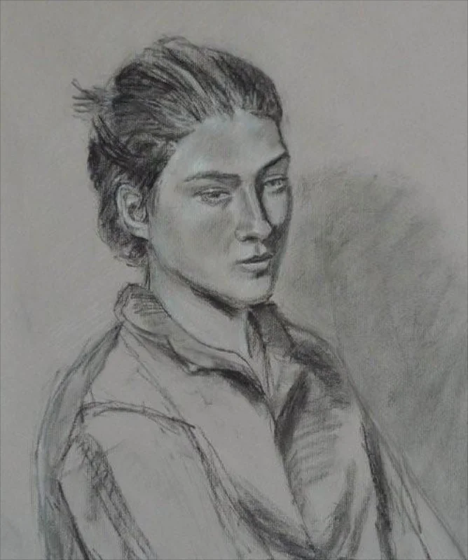 Charcoal Study on Mi-teintes paper. 14 x 20 inches.