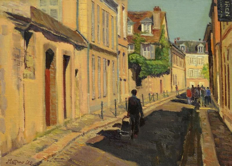 Matthew Lee- "Going to Market- Chartres, France" &nbsp;10 x 16 in.