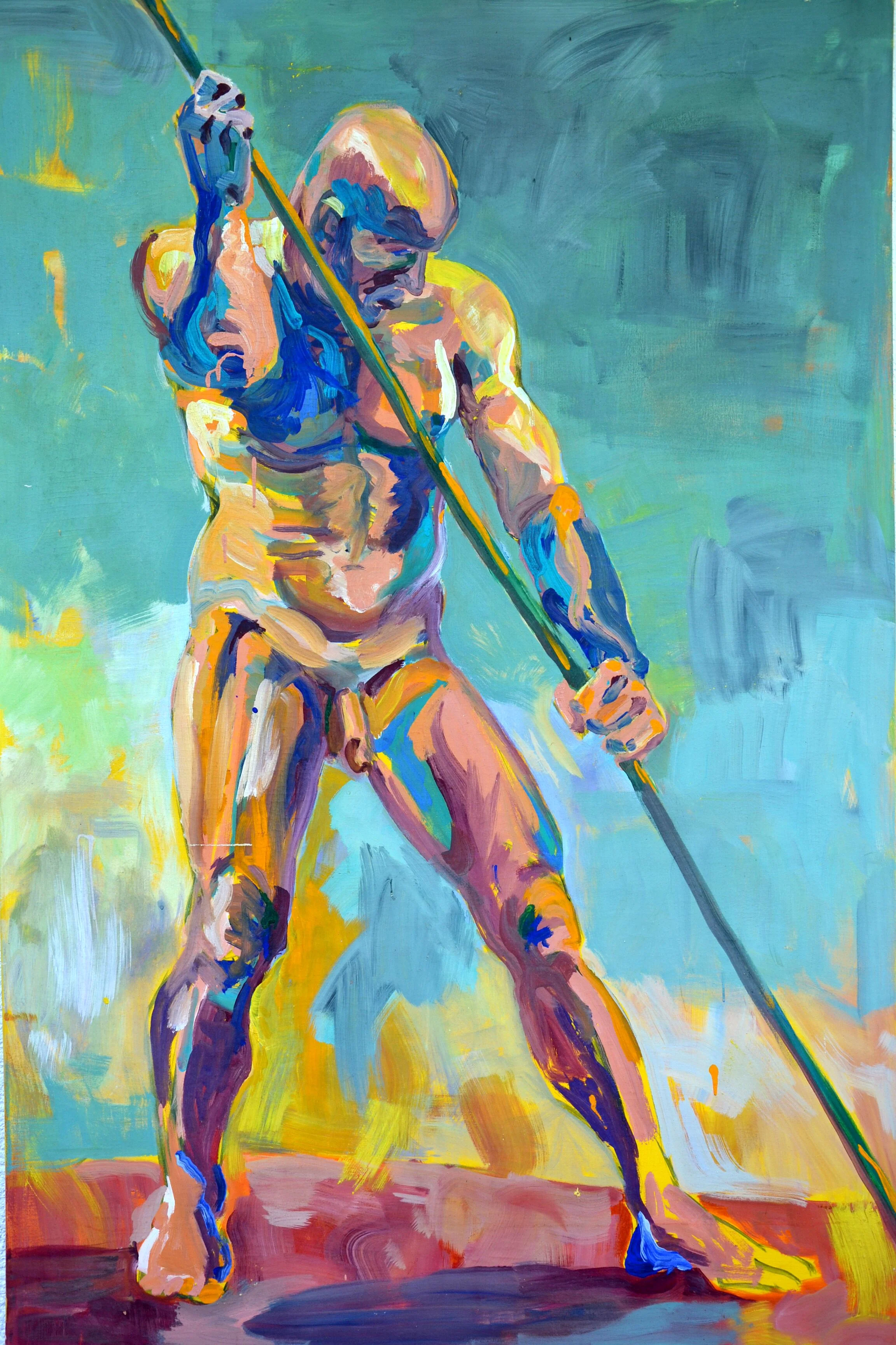 "Herkules" - 150cm x 100cm Ei-Öltempera auf Leinwand
