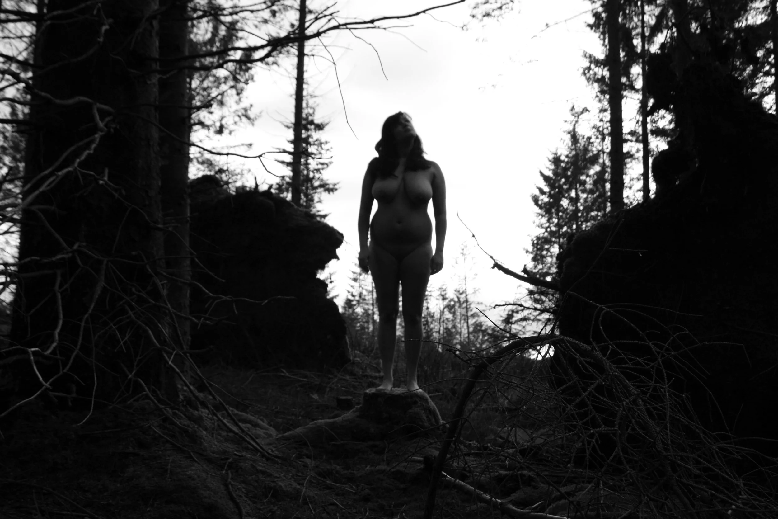 I am a godess, neverborn, Touching magick, wielding power, I wear the crescent, wear the horn, I am a witch at every hour. 35mm fim scan, 2017.