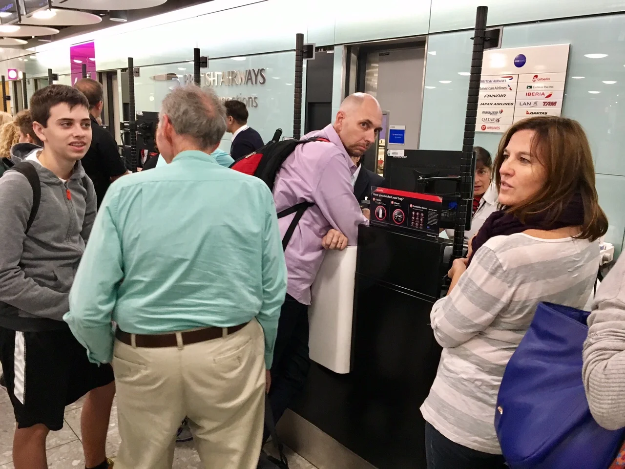 Pastor Paul after being told their flight was cancelled and their luggage was lost.
