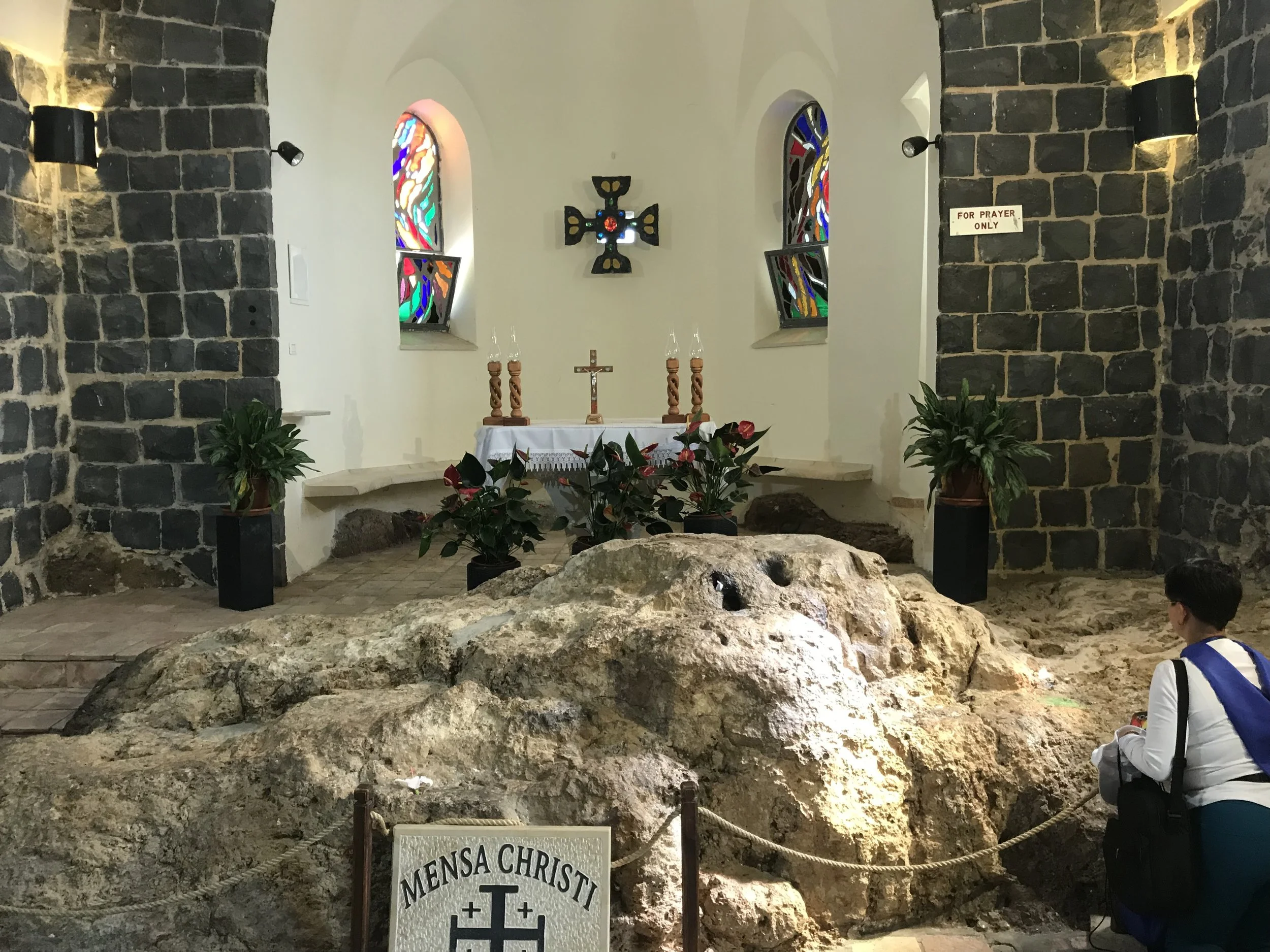 The rock where Jesus prepared the fish for the Disciples