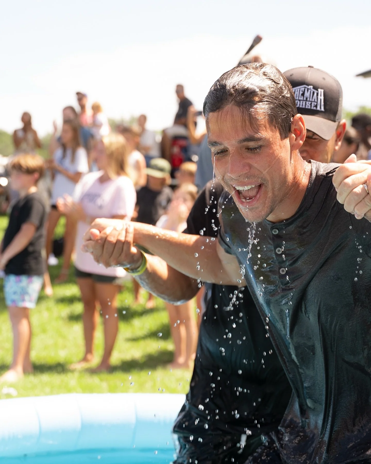 &ldquo;Therefore we were buried with Him through baptism into death, that just as Christ was raised from the dead by the glory of the Father, even so we also should walk in newness of life.&ldquo;
Romans 6:4

Amazing baptism after our services today!
