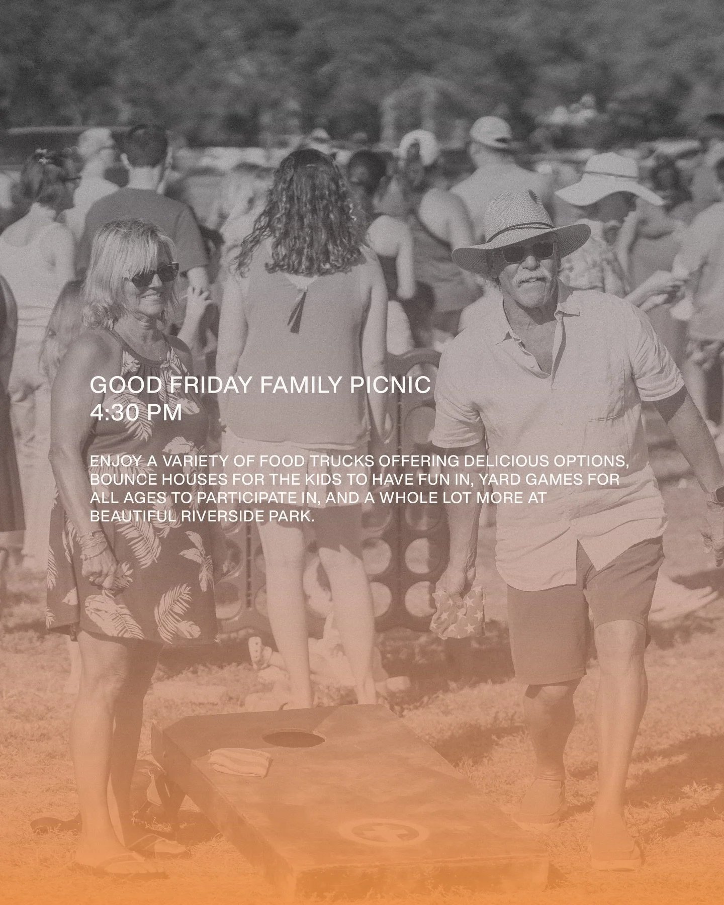 Join us this evening at Riverside park for our Church Family Picnic at 4:30 and Communion Service at 7:00