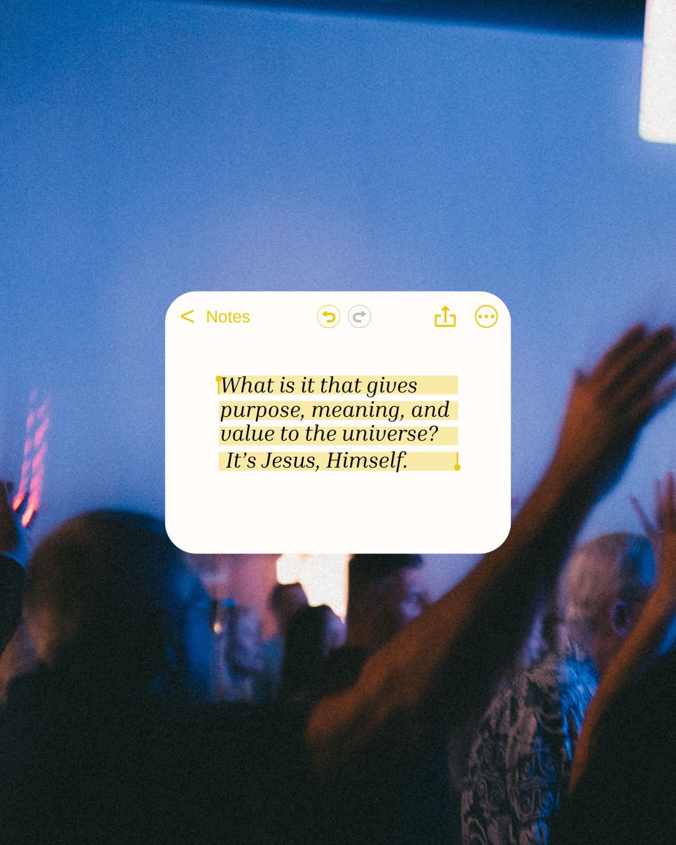The LOGOS is what holds all things together.