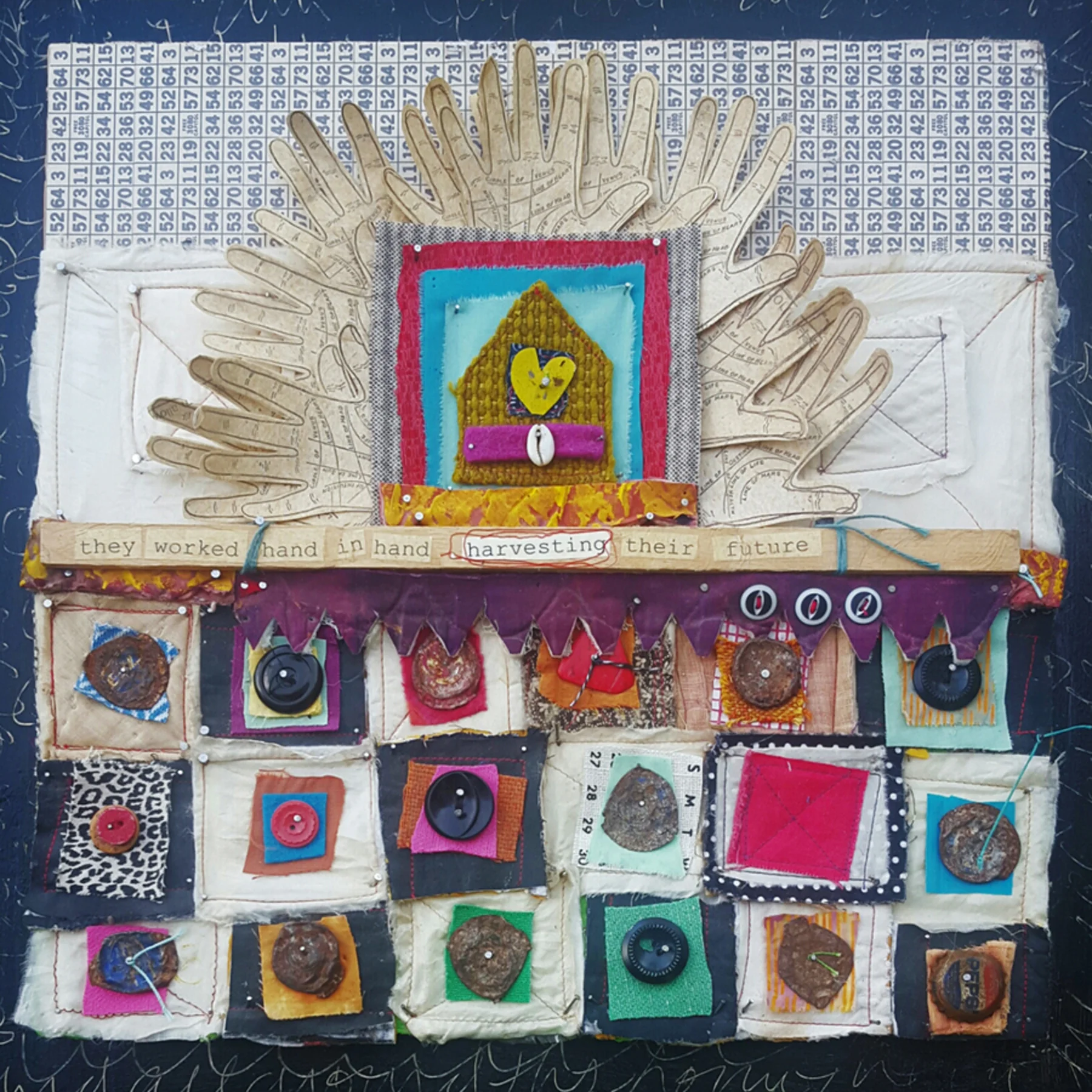 A Pinch of This, A Pinch of That.  Mixed Media Collage from Sarah Shoot.
