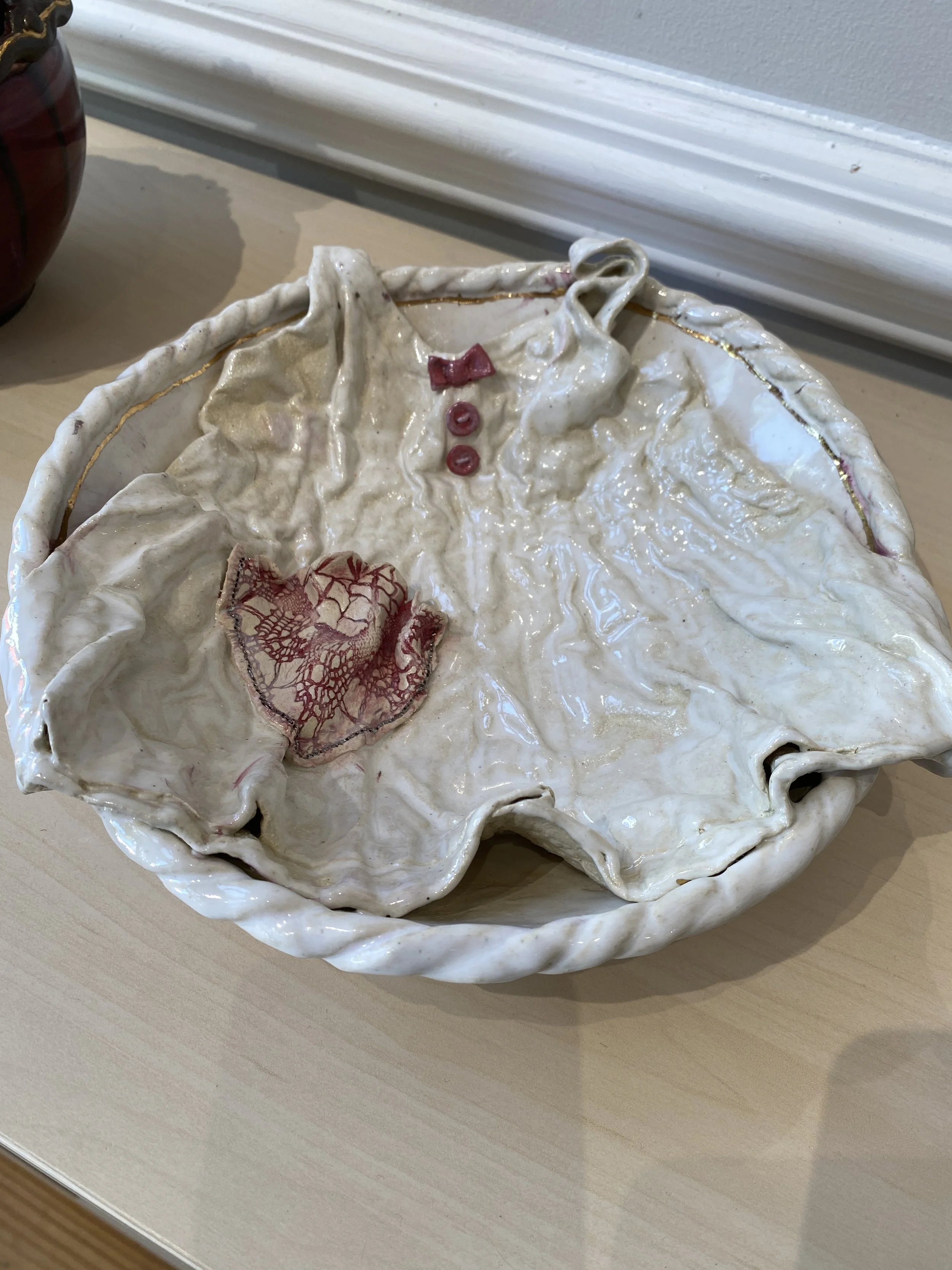 Ceramic Bowl with Dress by Veronica Sandercock
