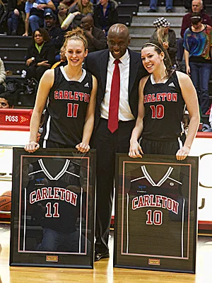 2012: A. Cleary (NG) and K. MacLeod (St. Mary) are honoured by the Ravens